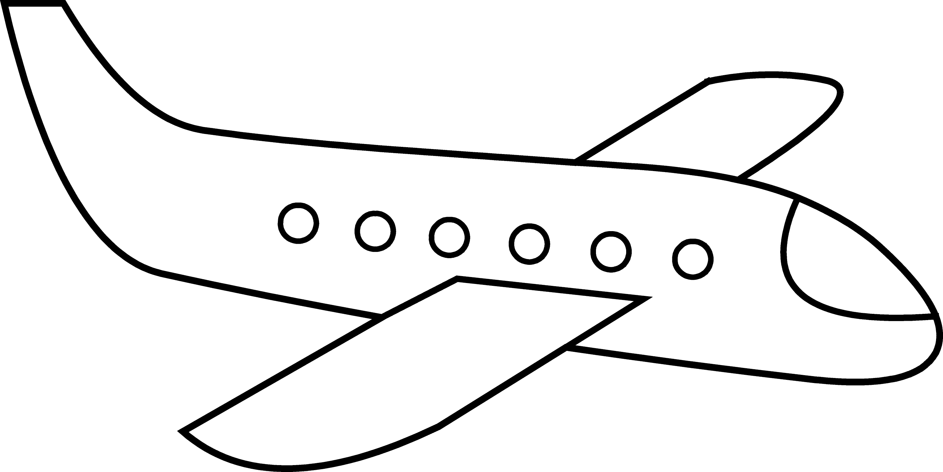 free clipart airplane outline - photo #1