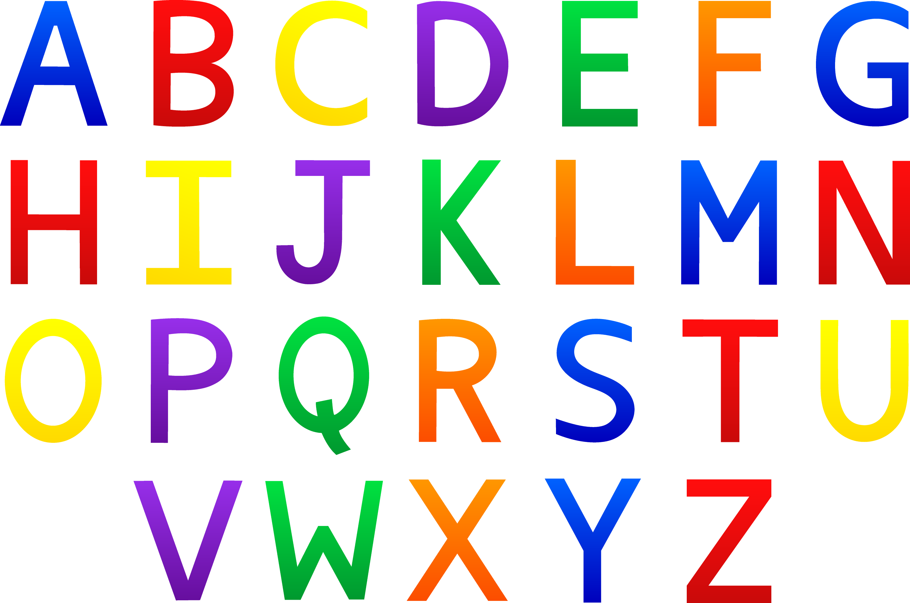 kindergarten alphabet clipart - photo #1