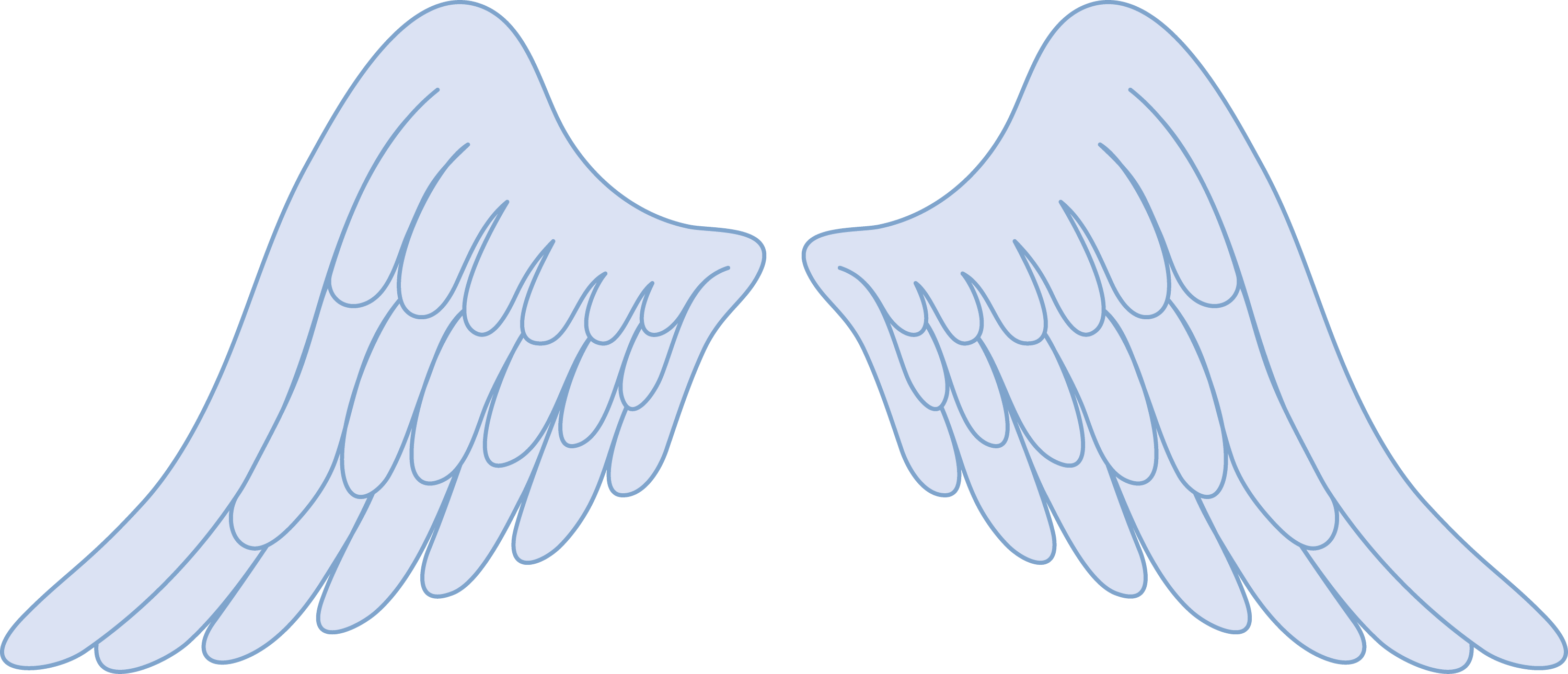 Pastel Blue Angel Wings - Free Clip Art