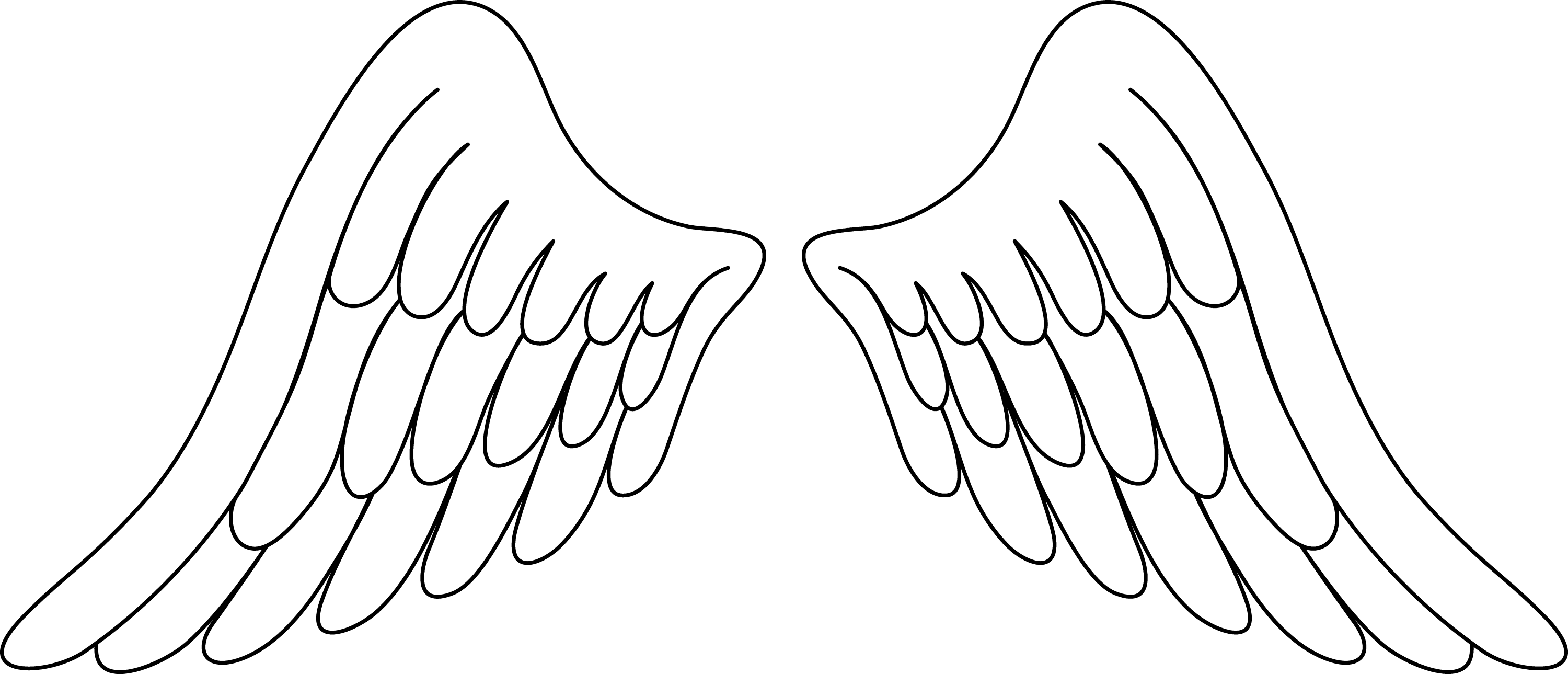 free black and white clipart of angels - photo #44