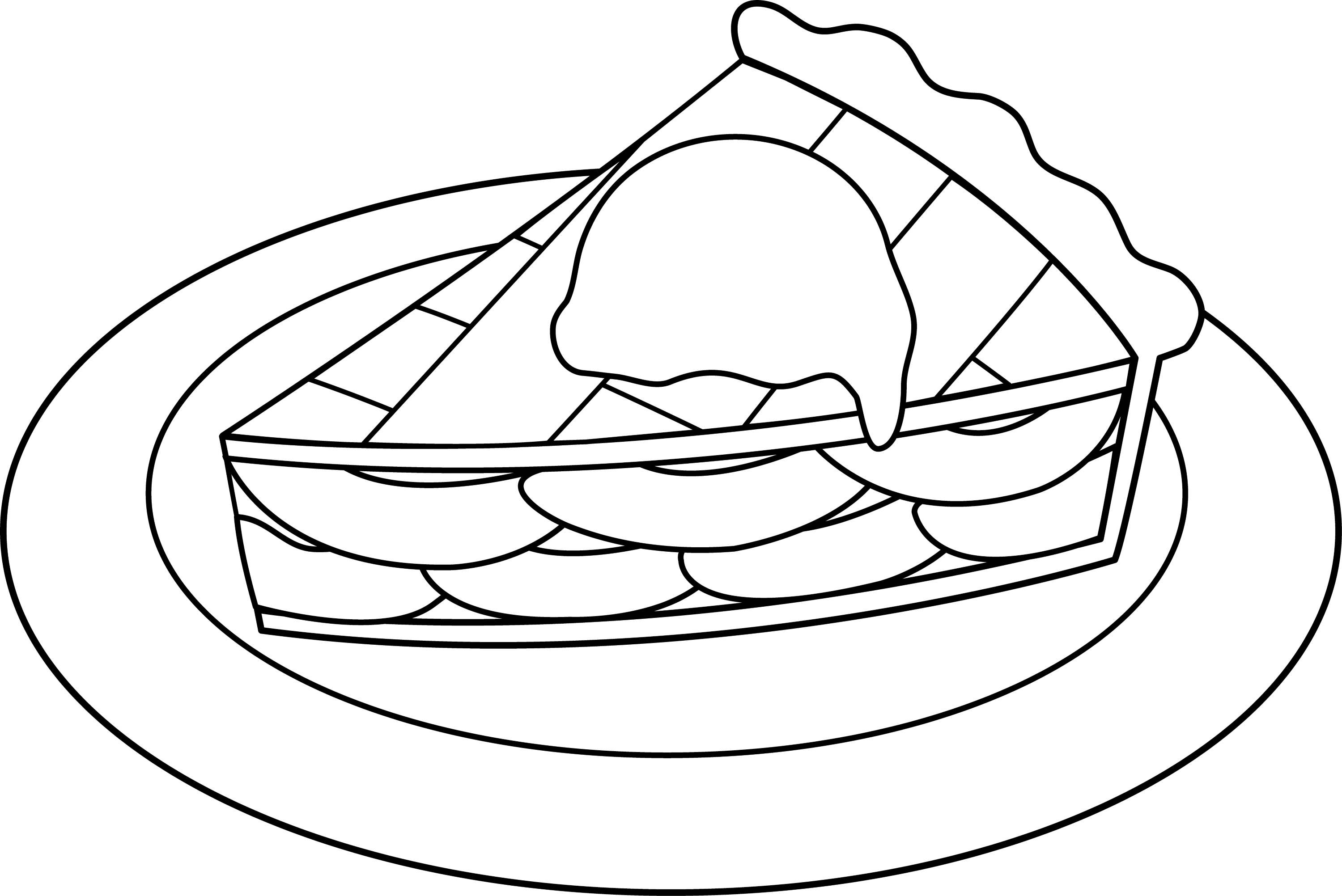apple pie clipart black and white - photo #2