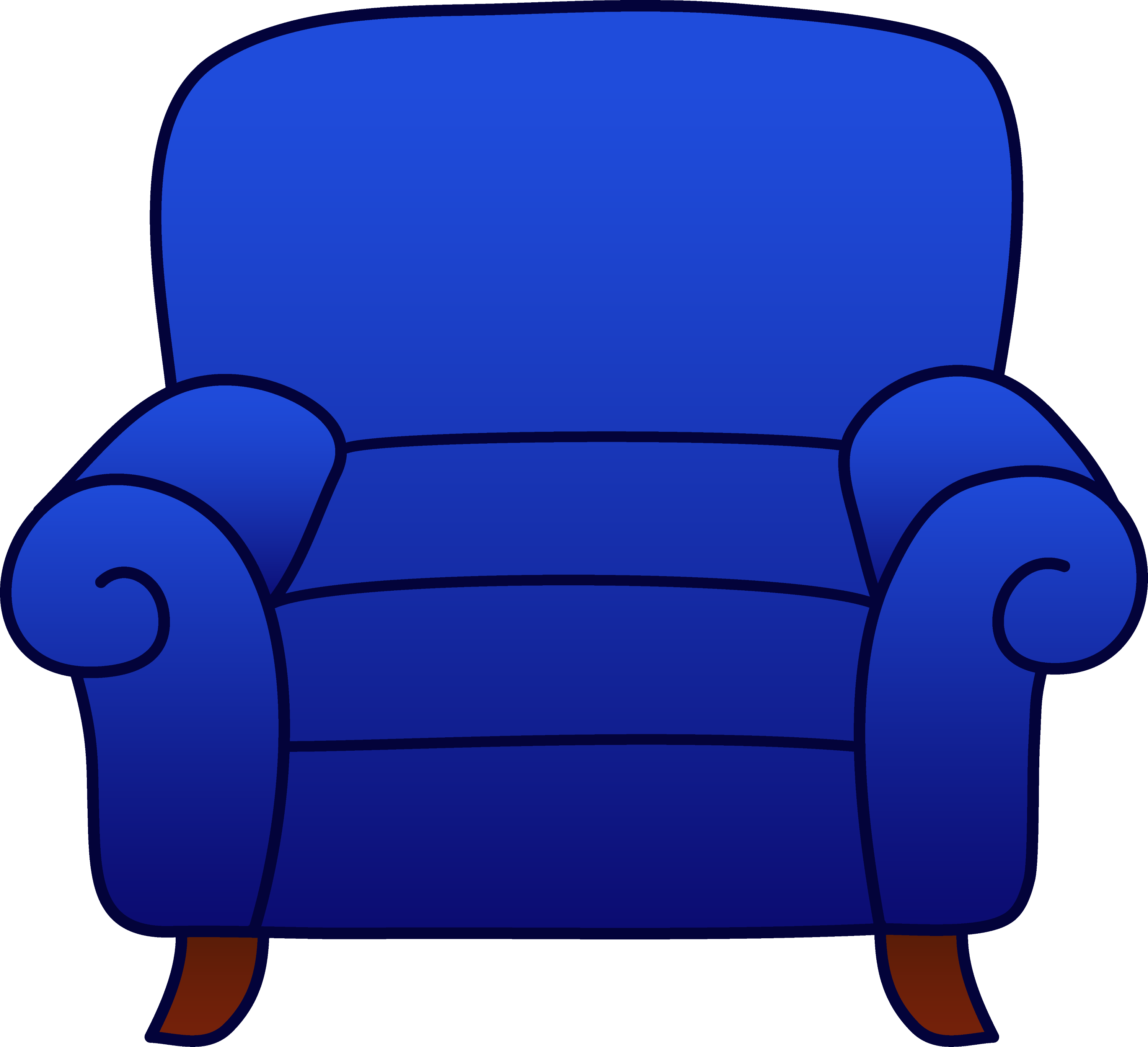 Blue Armchair Clipart  Free Clip Art
