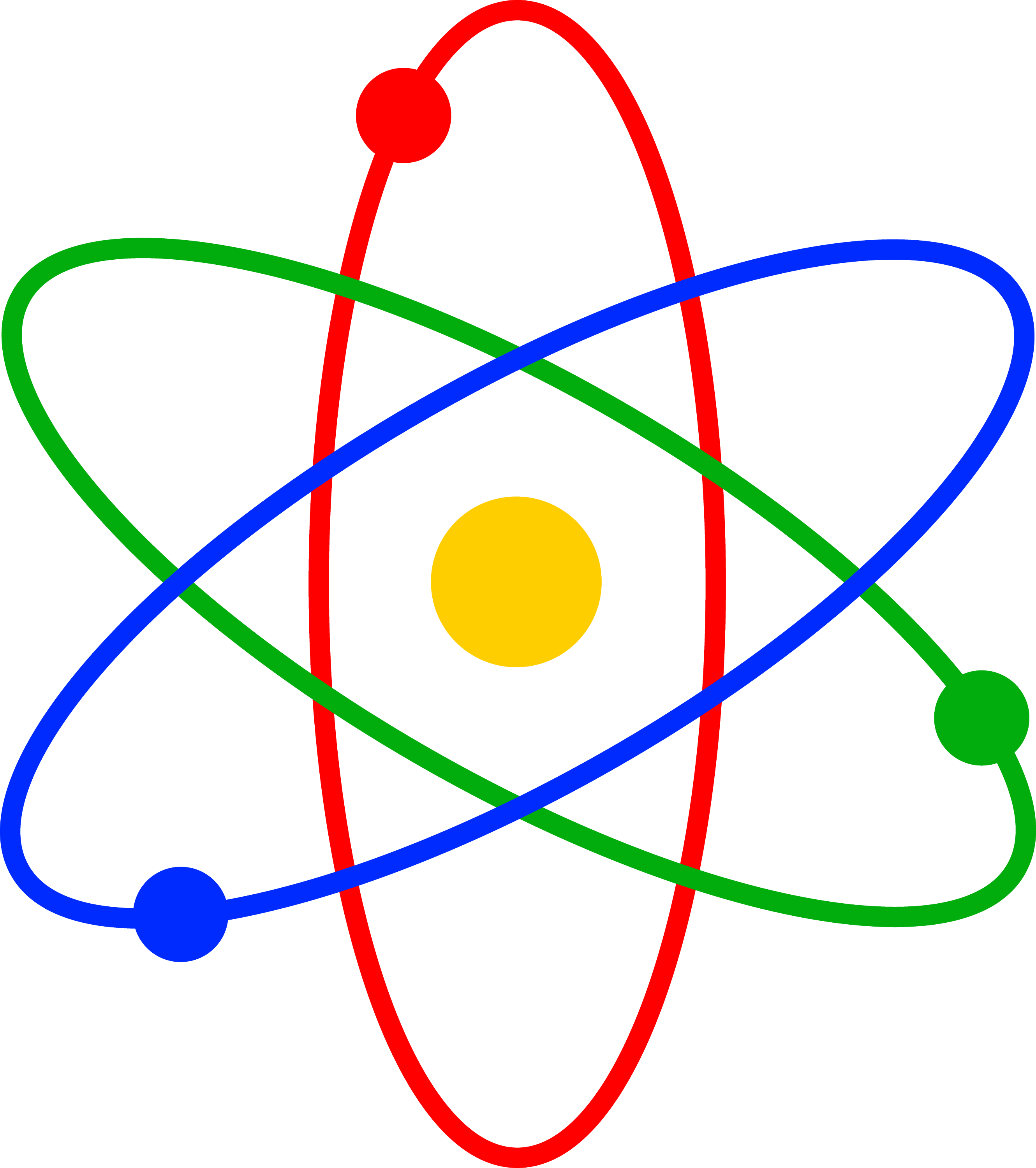 Colorful Atom Symbol Free Clip Art