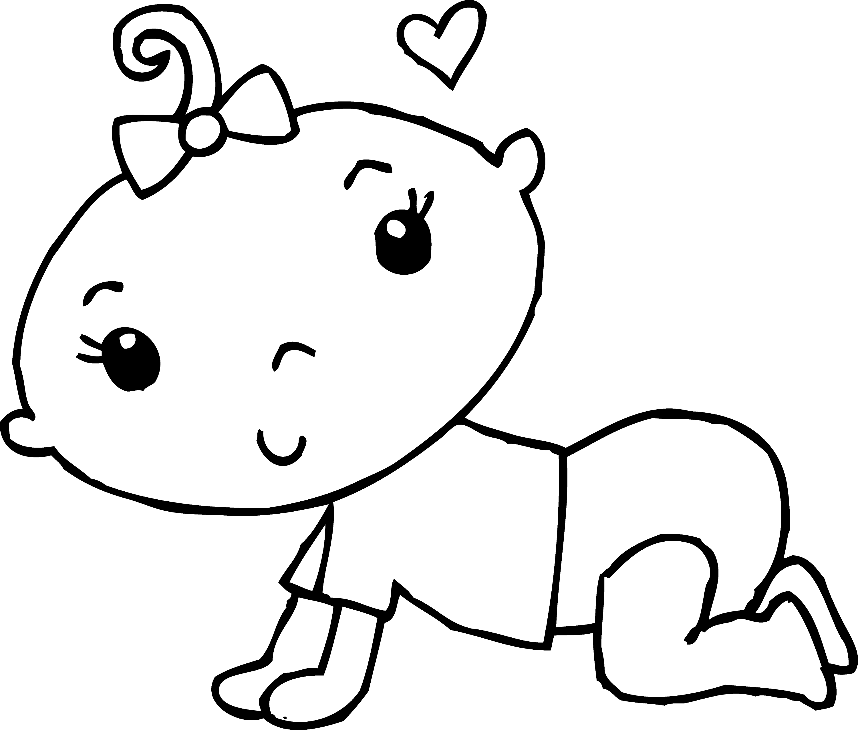 free baby clipart black and white - photo #8
