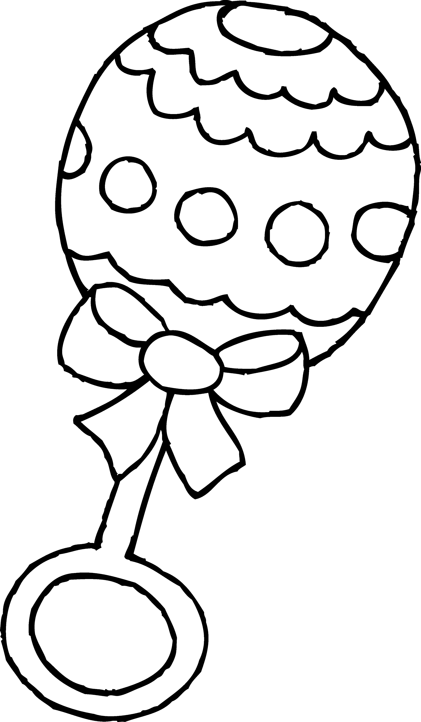 Baby Rattle Coloring Page - Free Clip Art