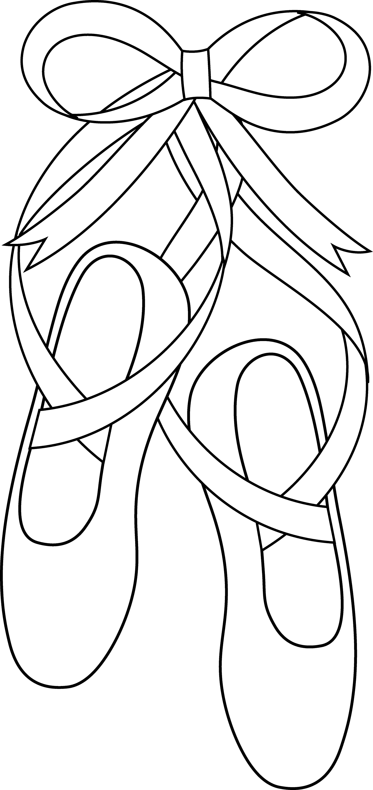 Ballet Slippers Line Art Free Clip Art 