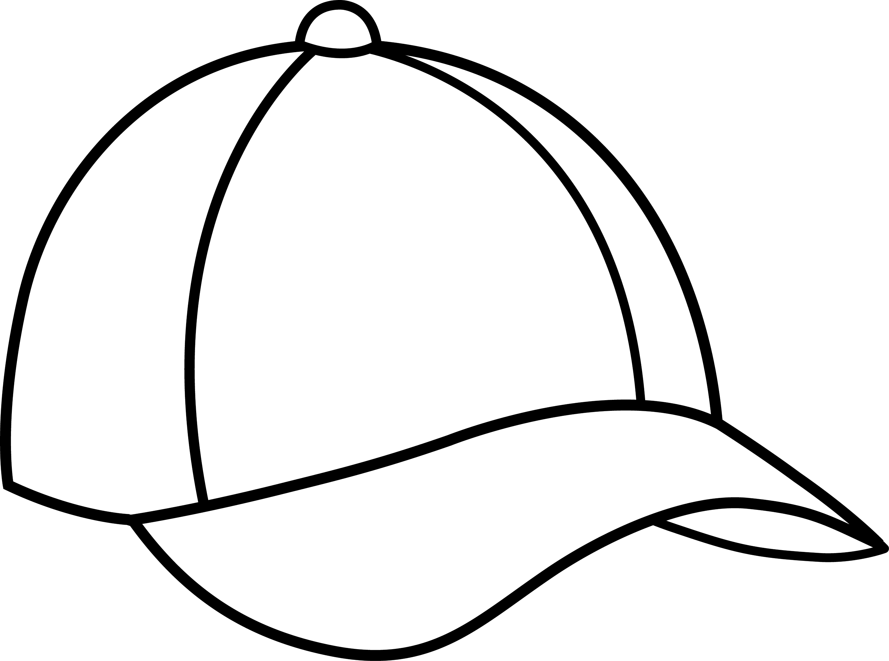 Baseball Cap Line Art Free Clip Art