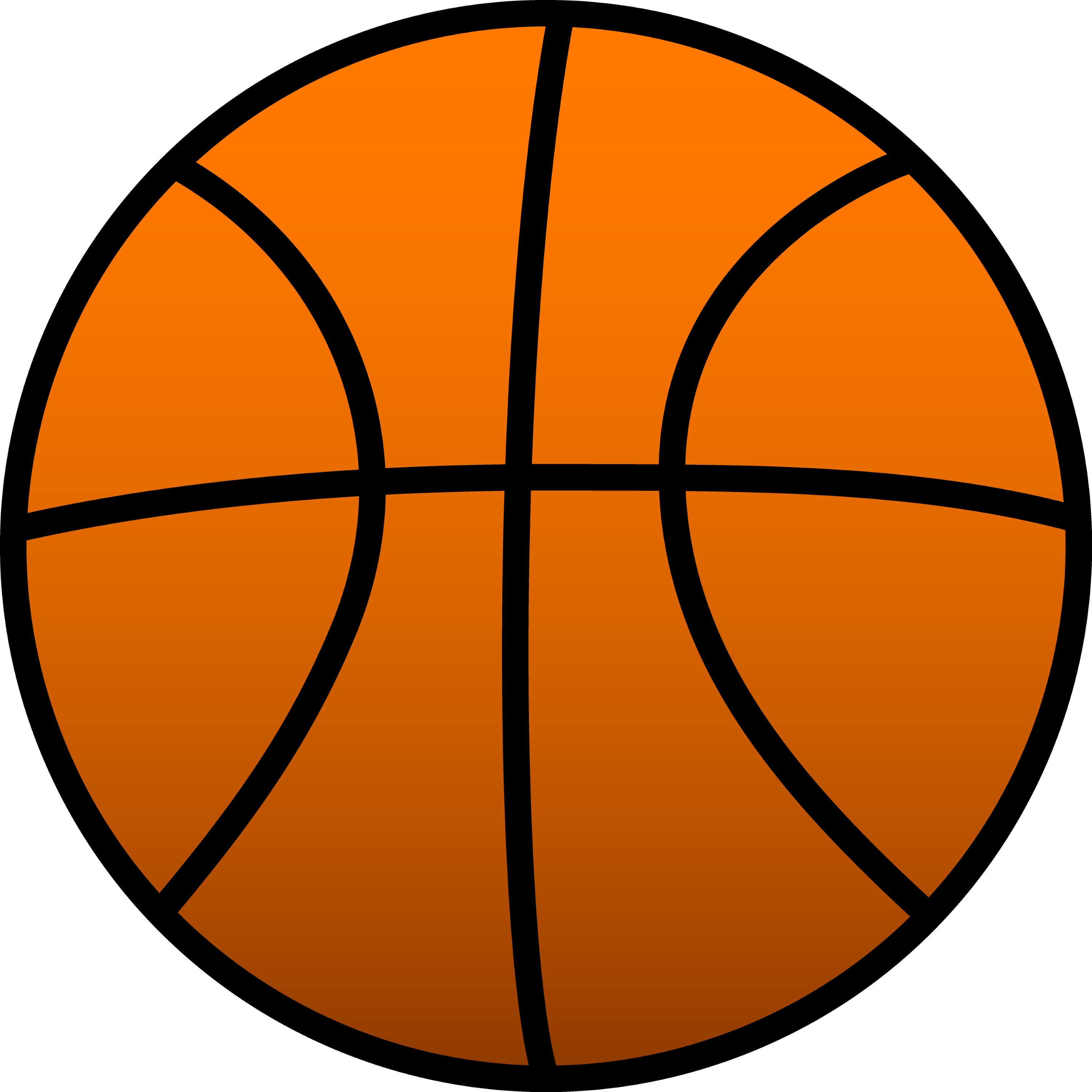 Simple Orange Sports Basketball Free Clip Art