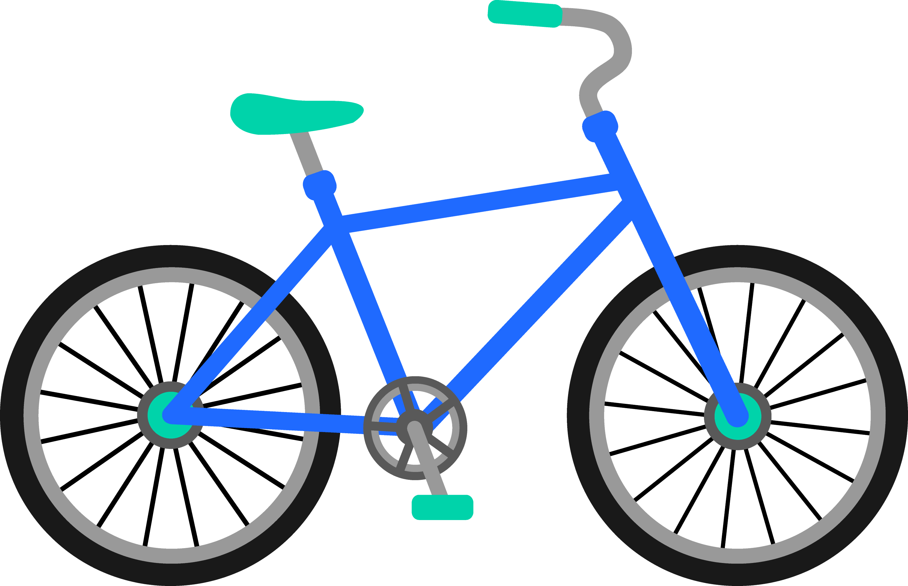 free cartoon bicycle clip art - photo #36