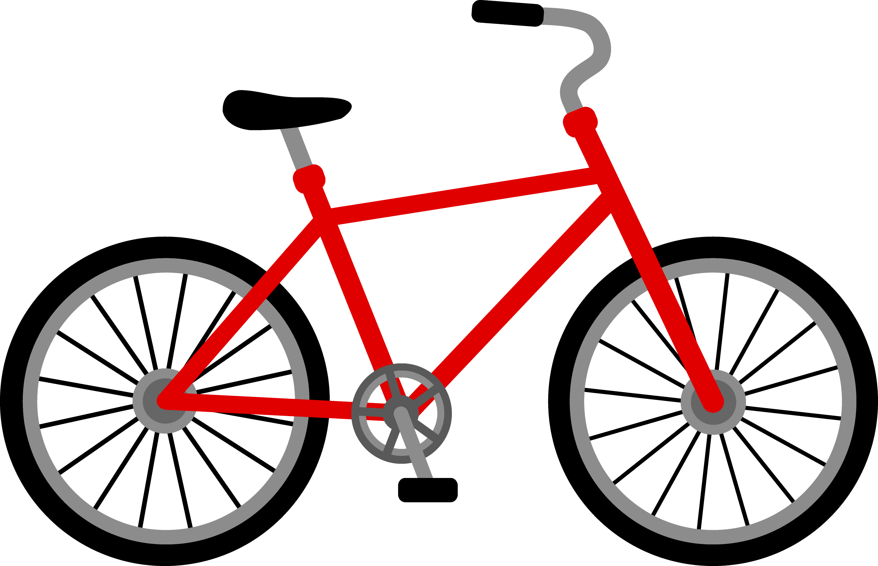 Red Bicycle Design  Free Clip Art