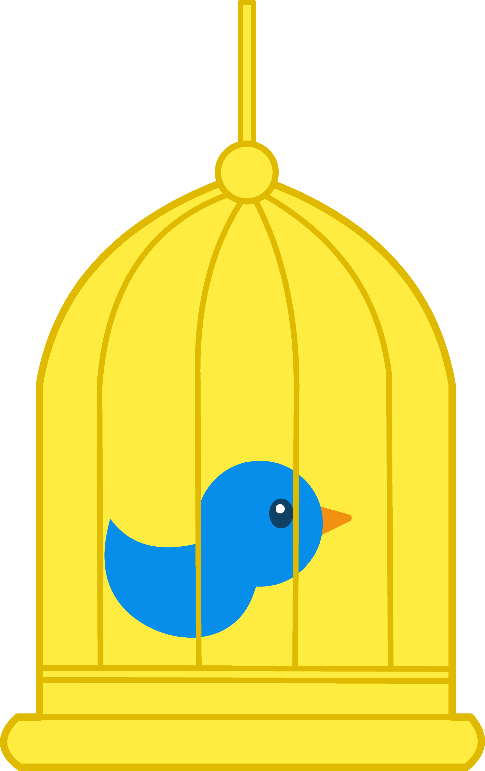 Clipart of Pet Bird in Cage Free Clip Art
