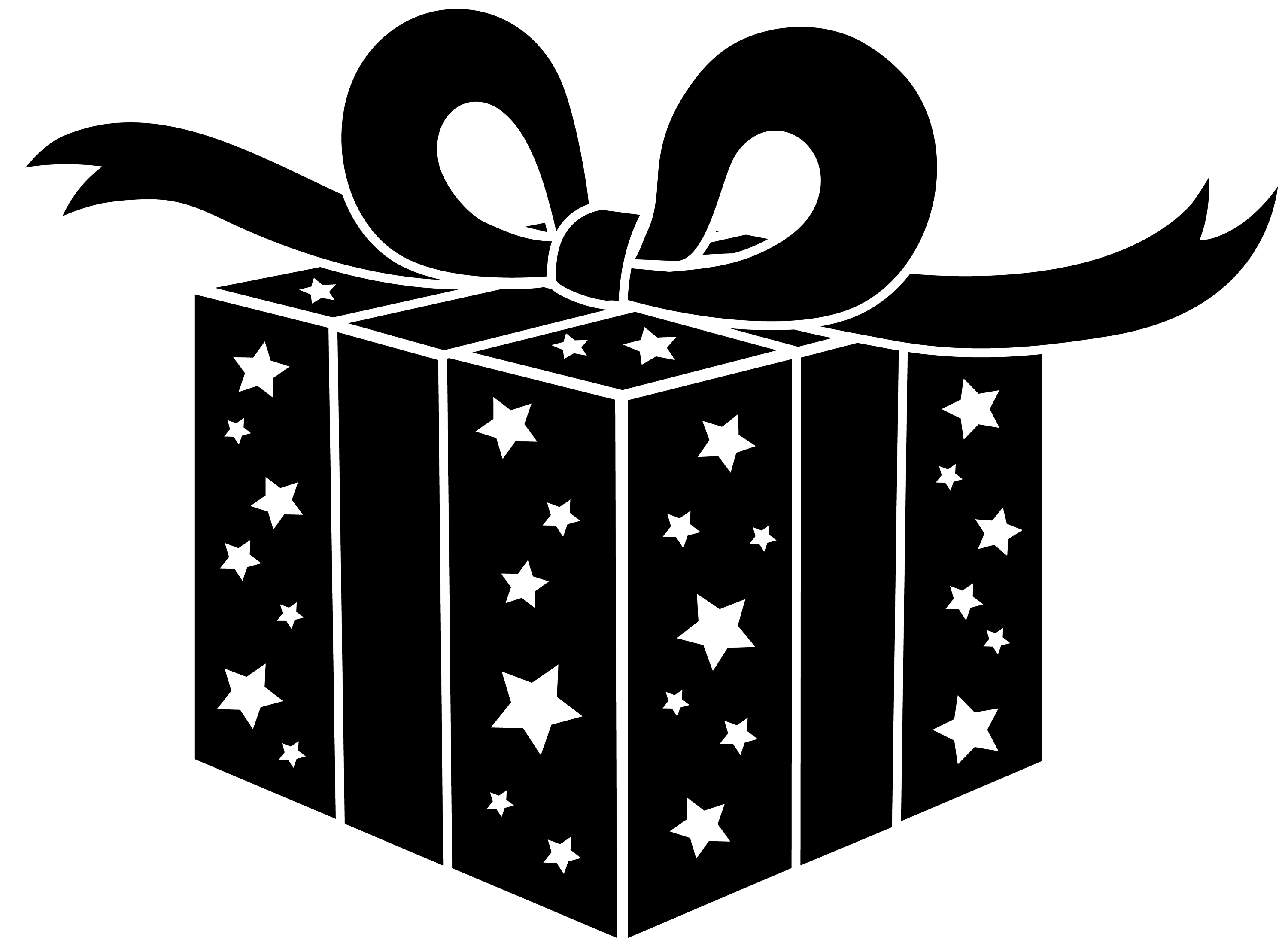 gift clipart black and white free - photo #9