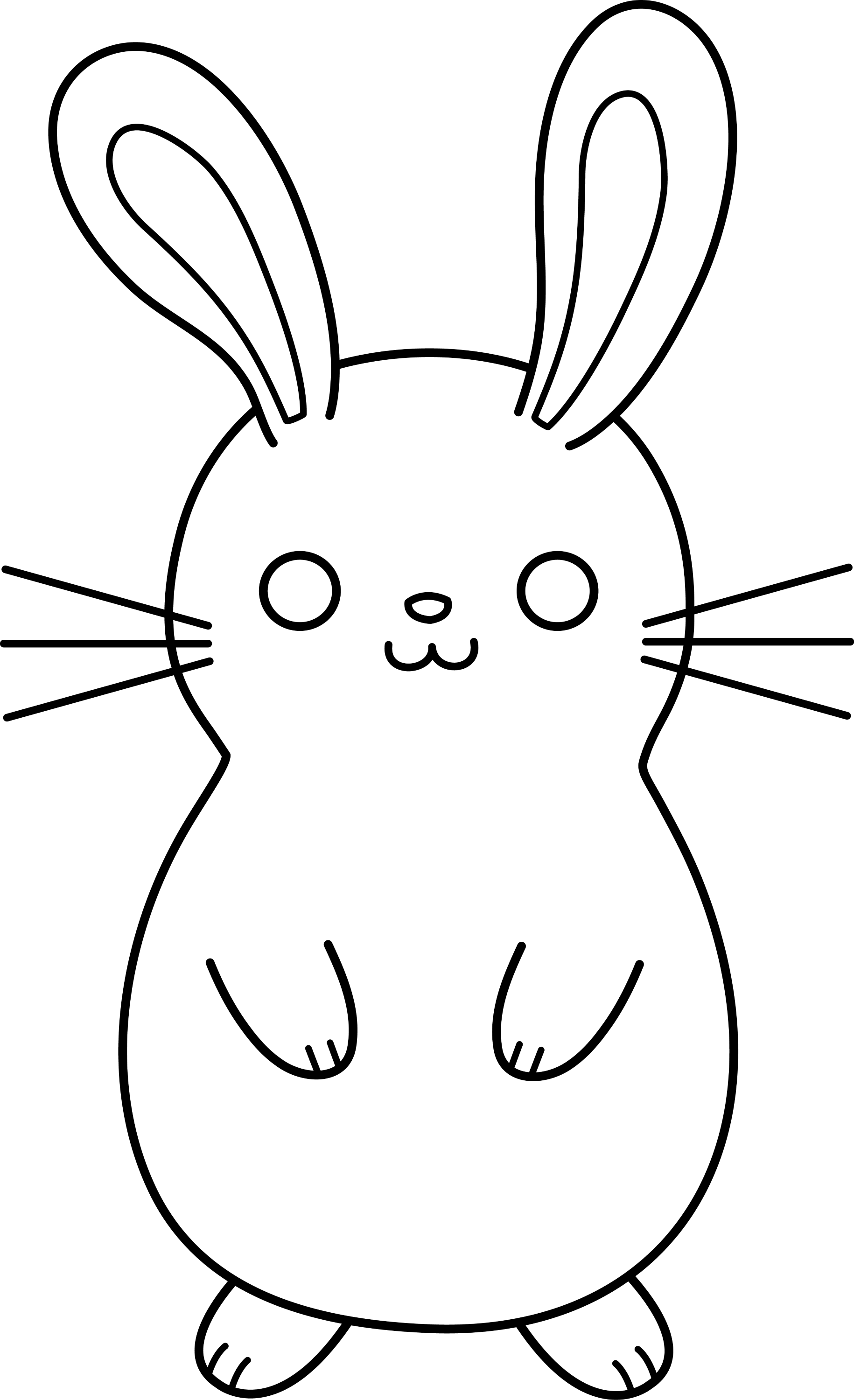 free black and white easter bunny clipart - photo #28