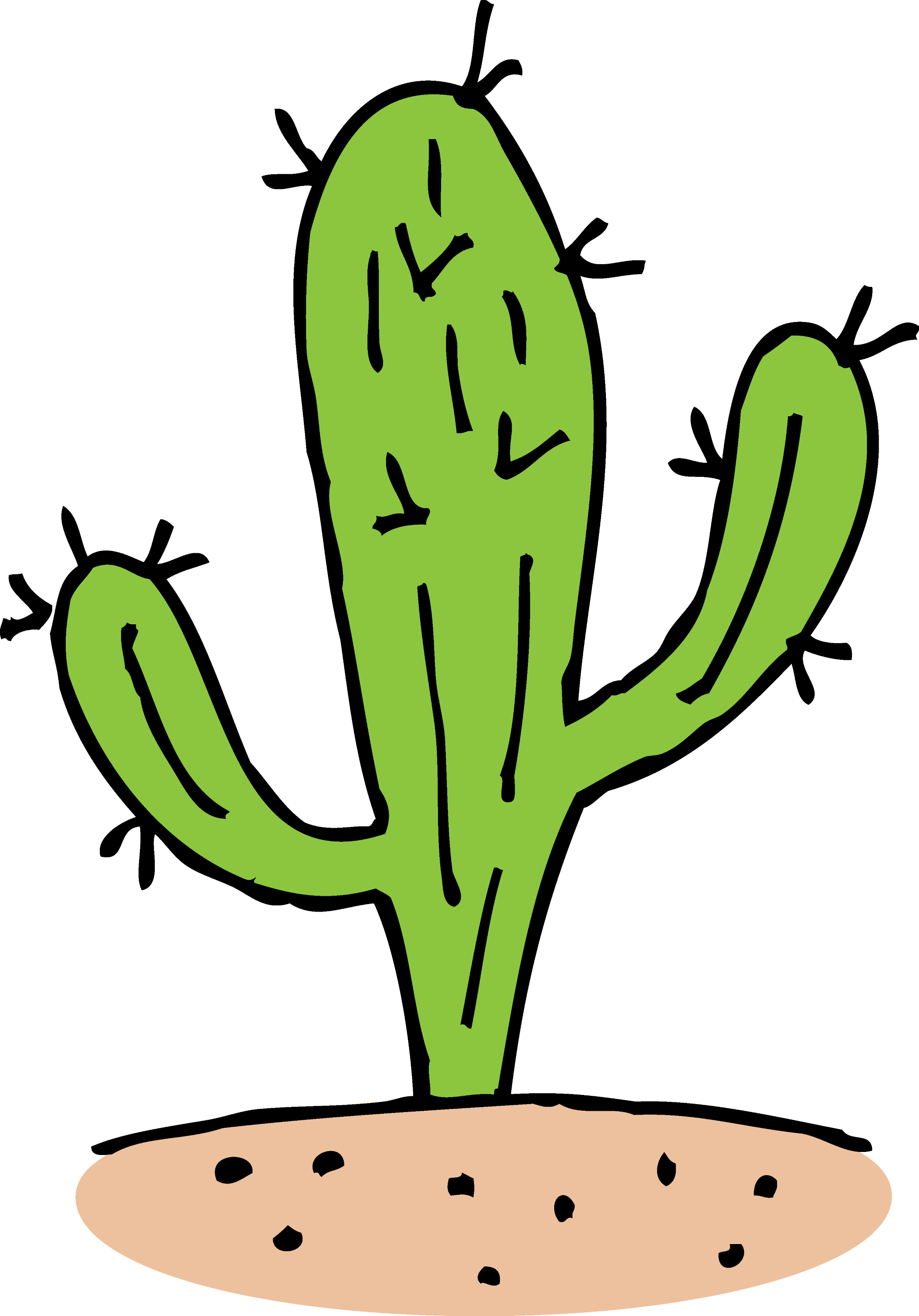 free black and white cactus clipart - photo #13