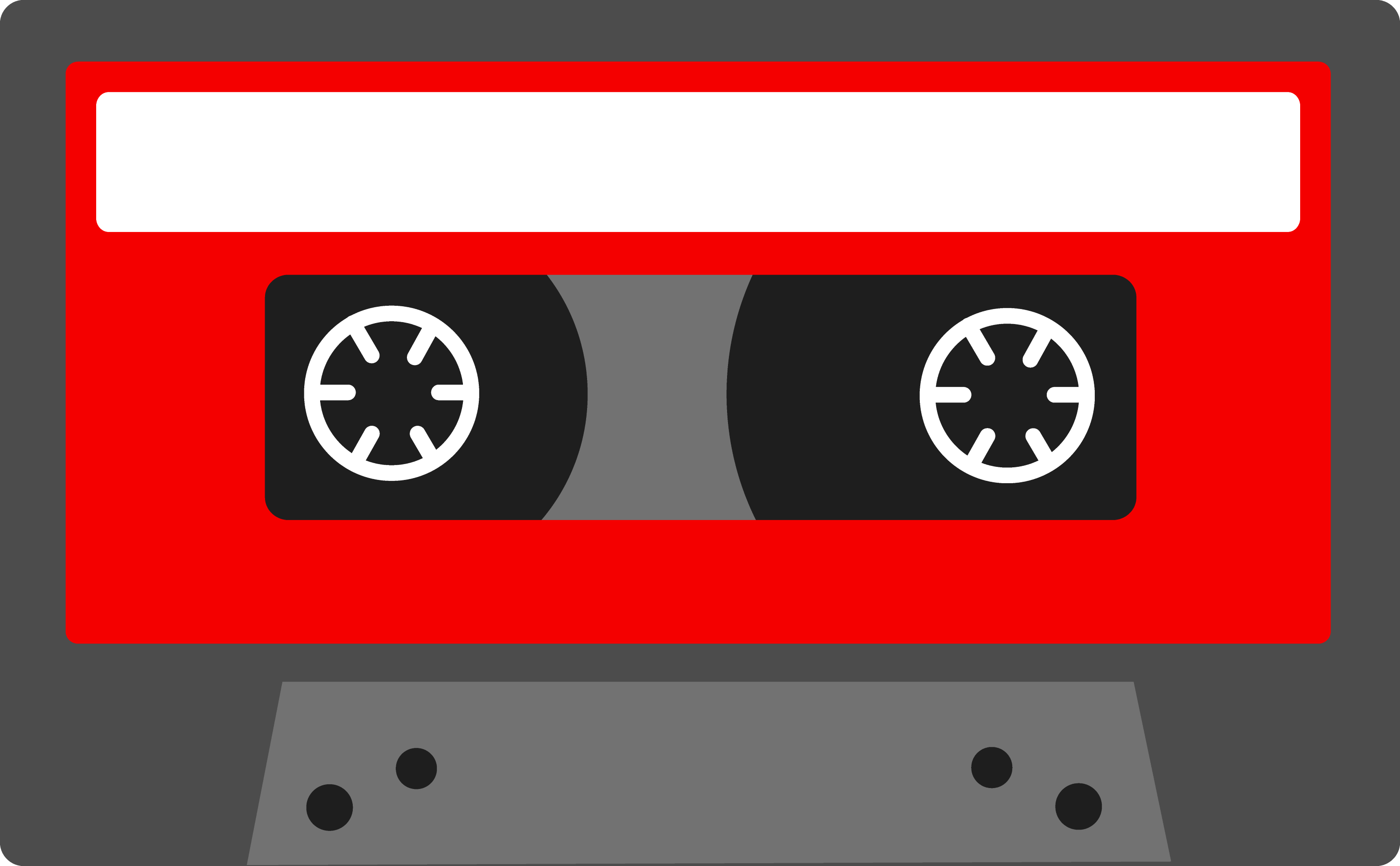 Red Retro Cassette Tape