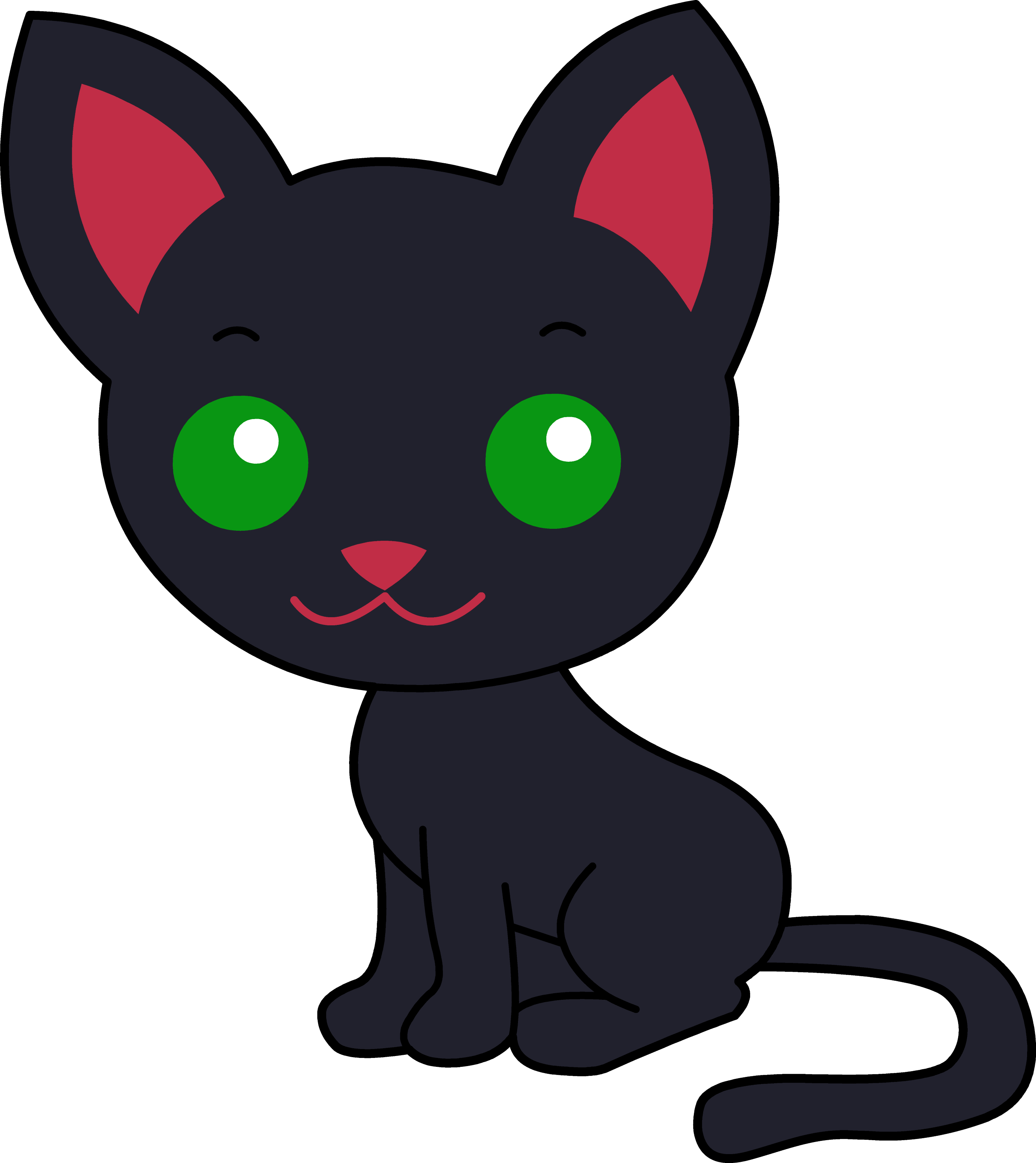 free clip art black cat - photo #33