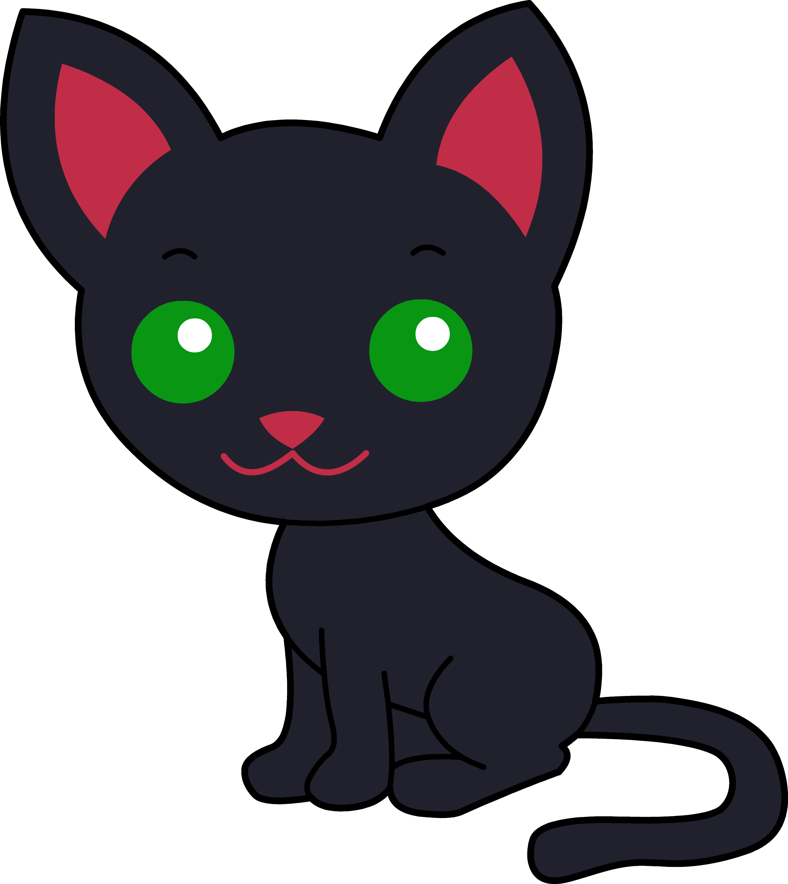 green cat clipart - photo #43