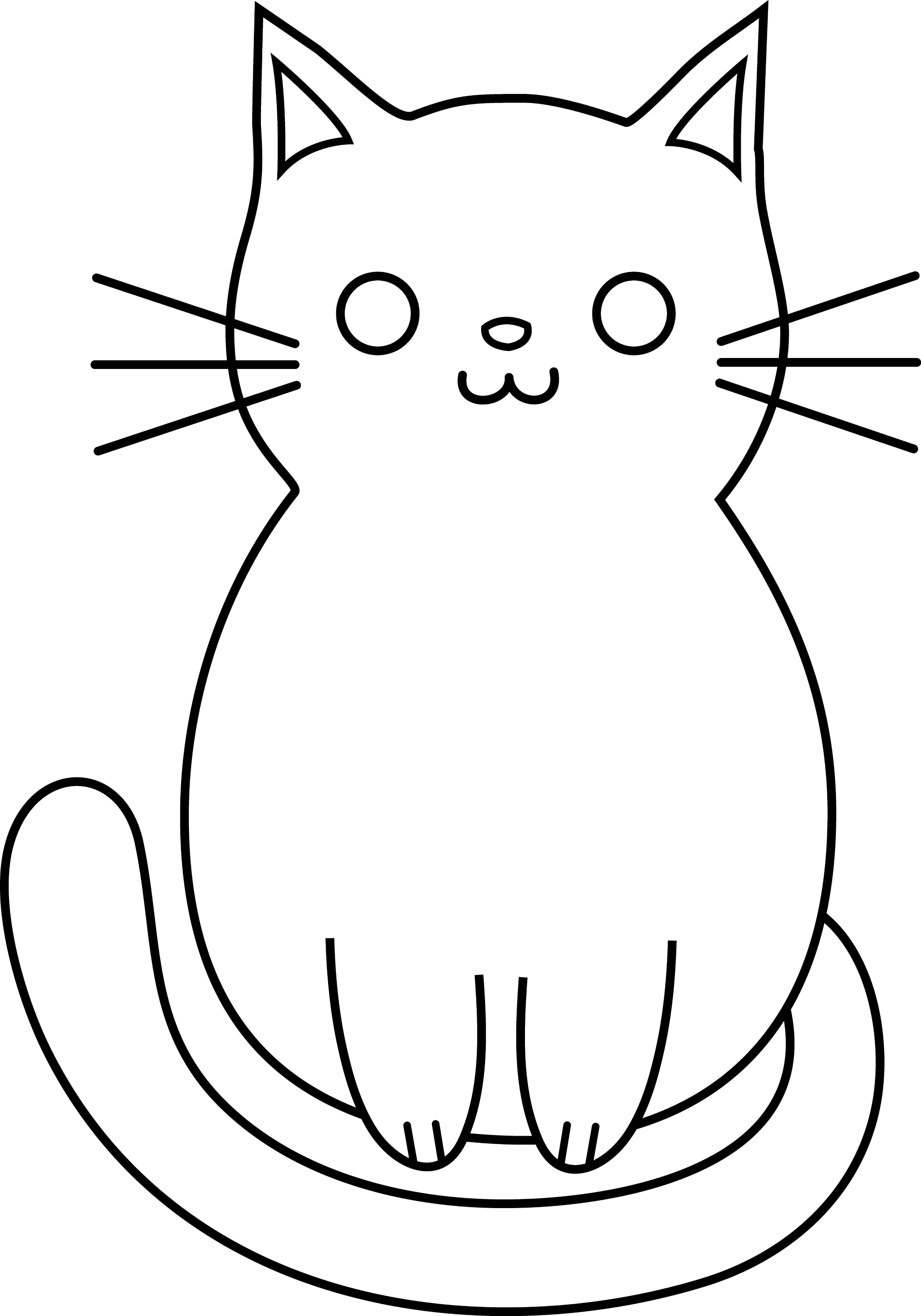 cat clipart images black and white - photo #35