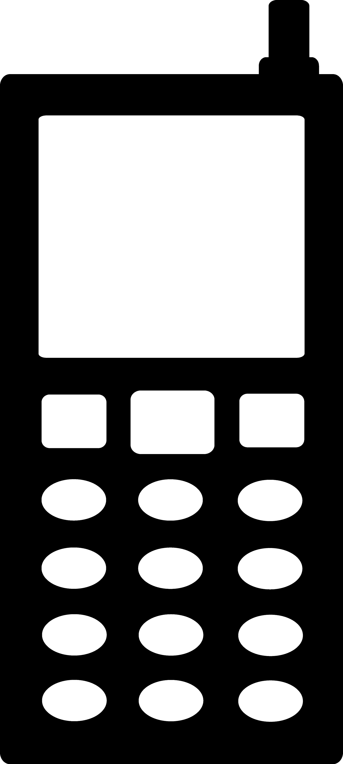 clipart silhouette phone - photo #1