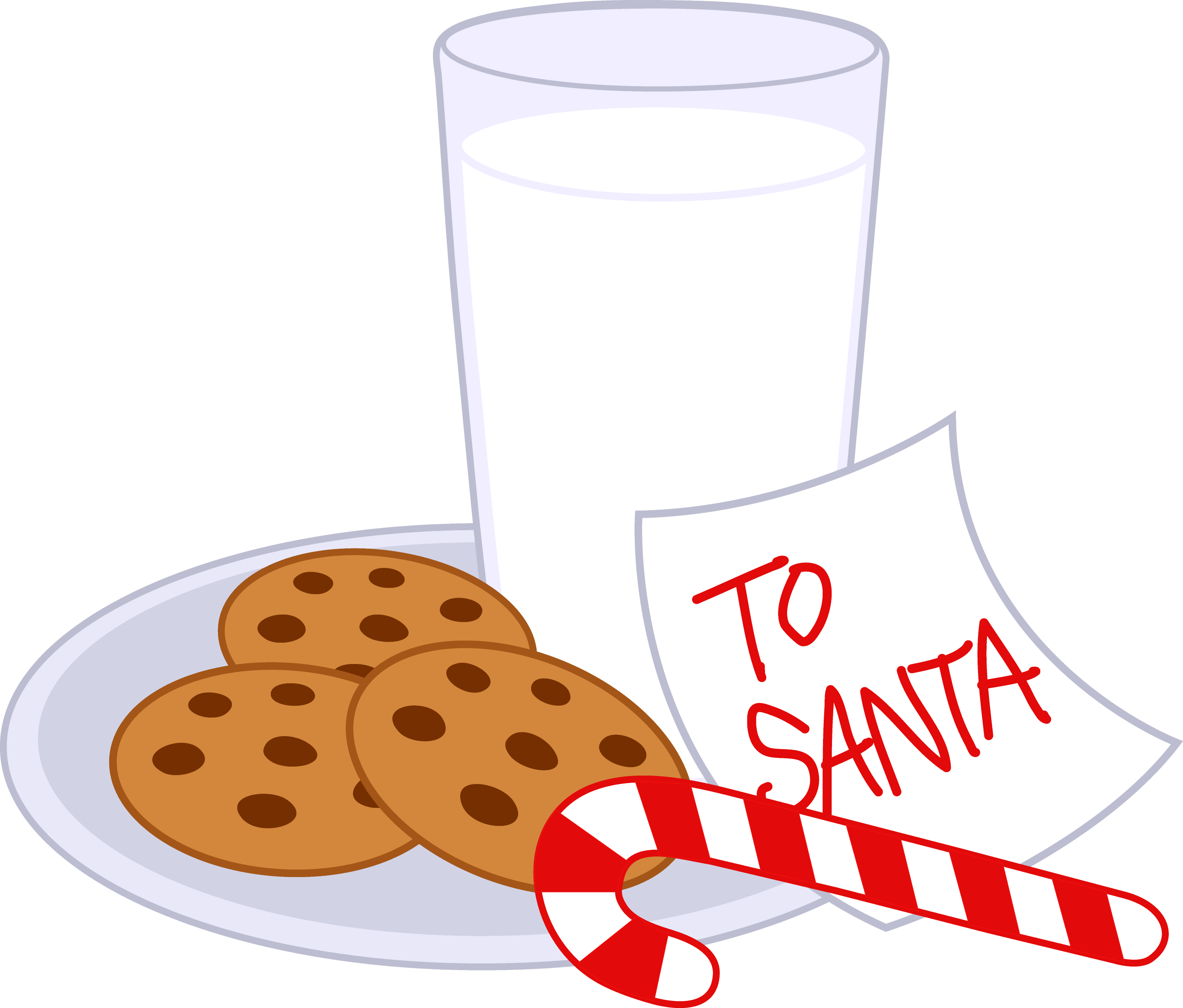 Cookies And Milk For Santa Claus Free Clip Art