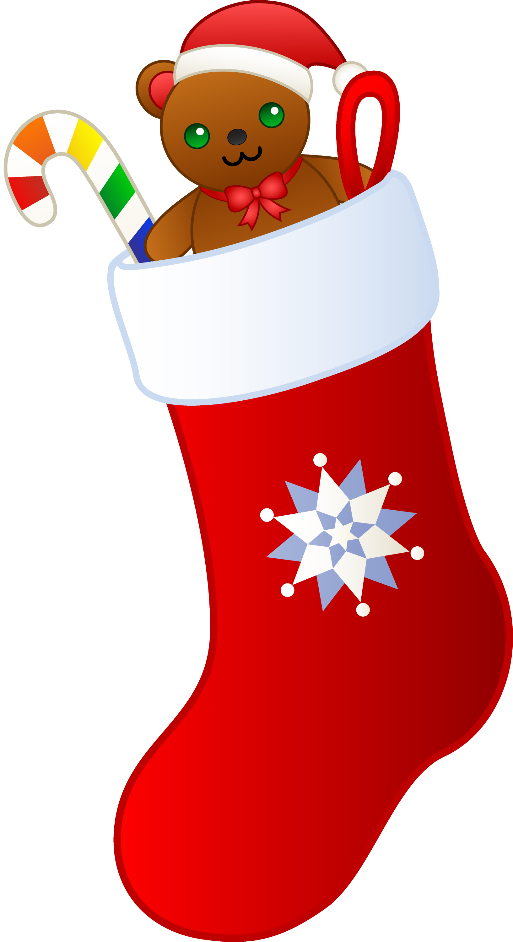 Christmas Stocking Filled With Gifts - Free Clip Art