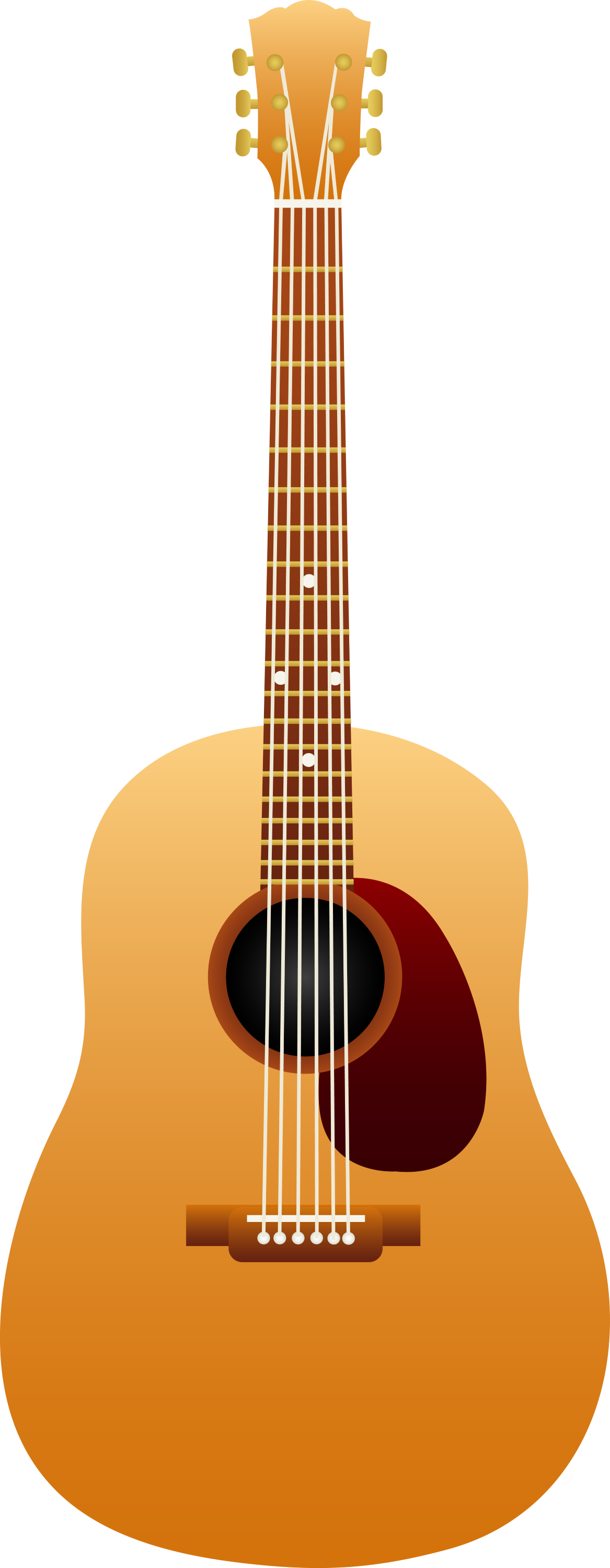 Classical Acoustic Wooden Guitar Free Clip Art