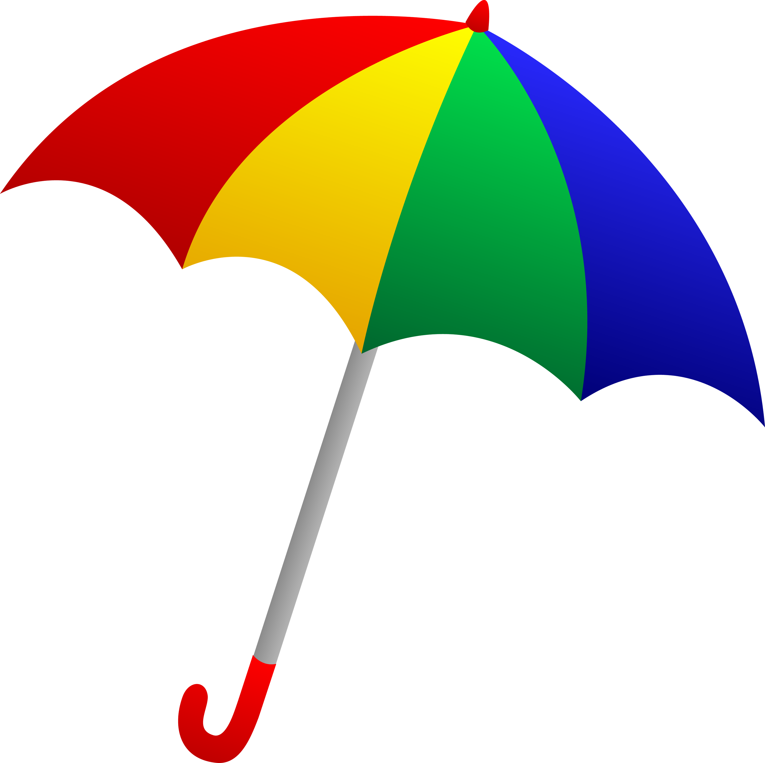 Colorful Rain Umbrella - Free Clip Art