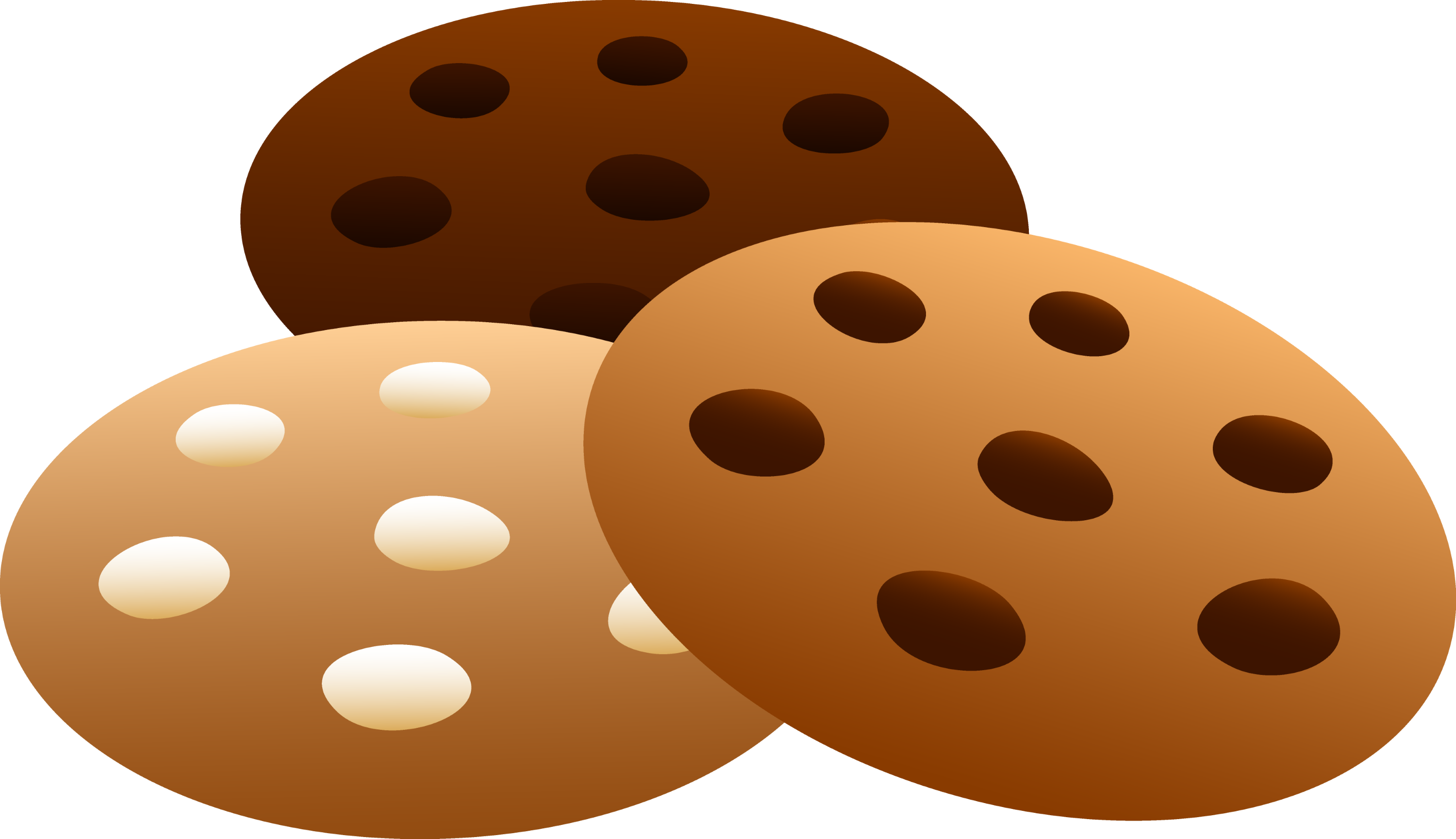 Three Flavors of Cookies - Free Clip Art