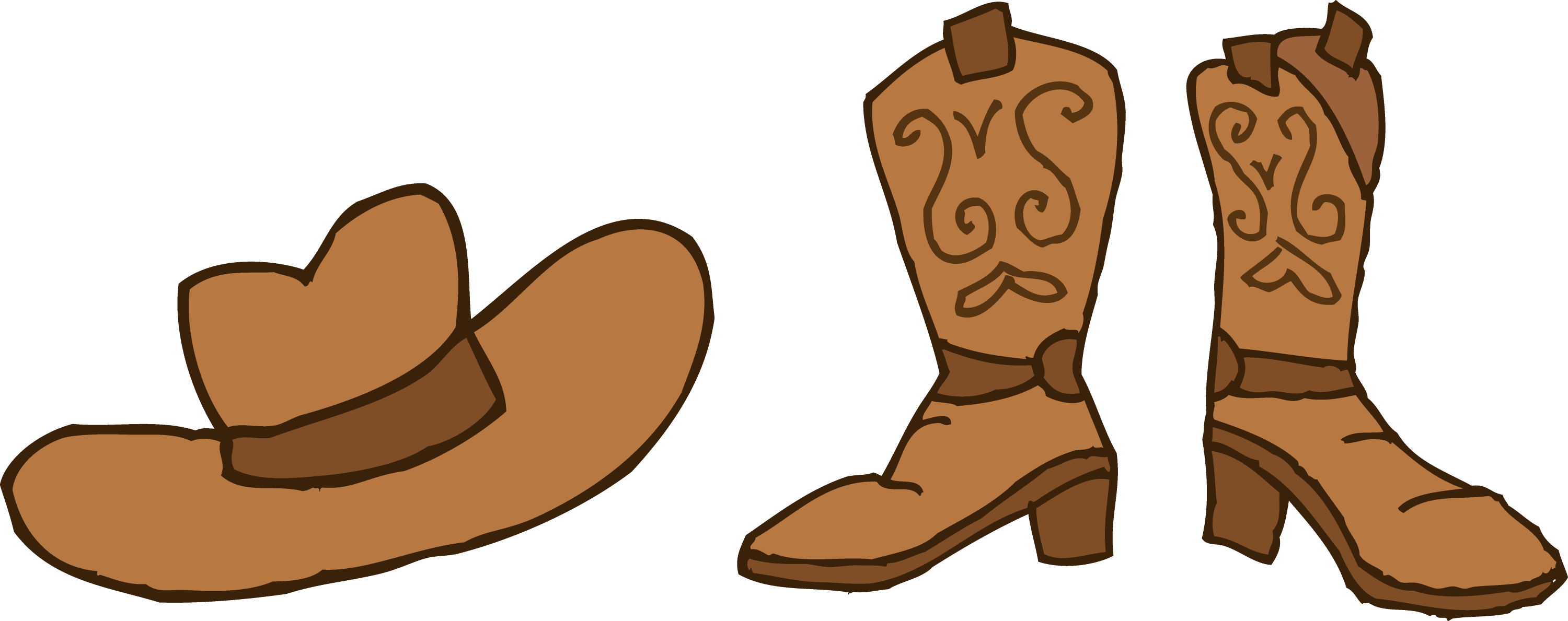 free clipart cowboy hat boots - photo #9