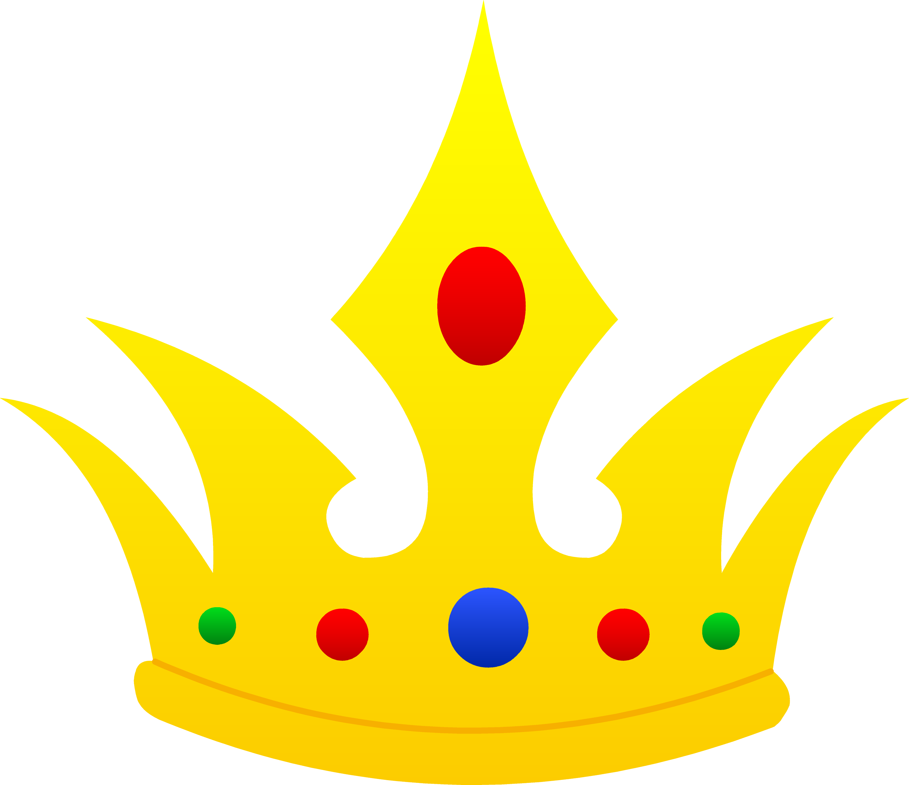 Pointed Golden Crown Design Free Clip Art