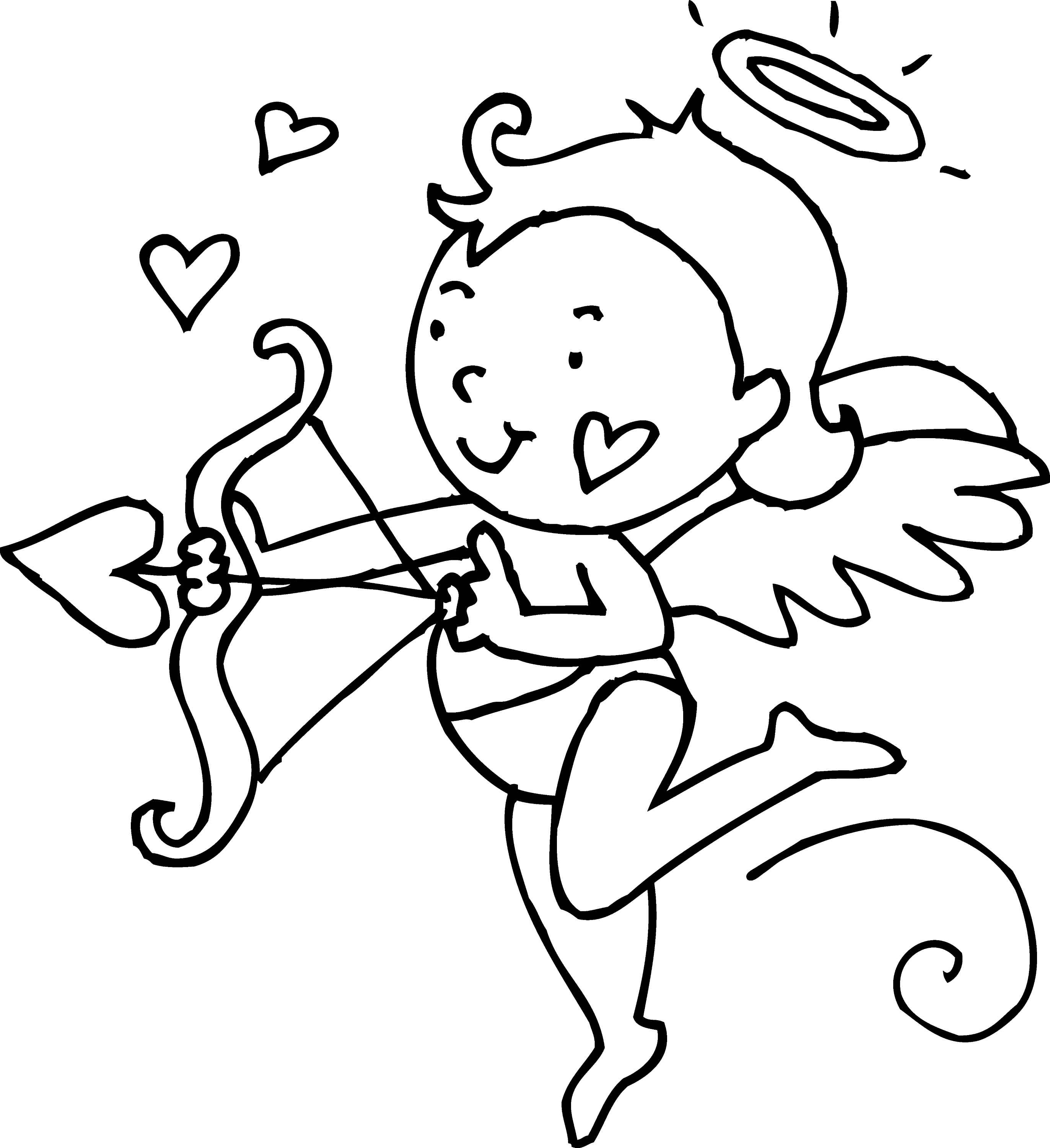 valentine cupid coloring pages - photo #42