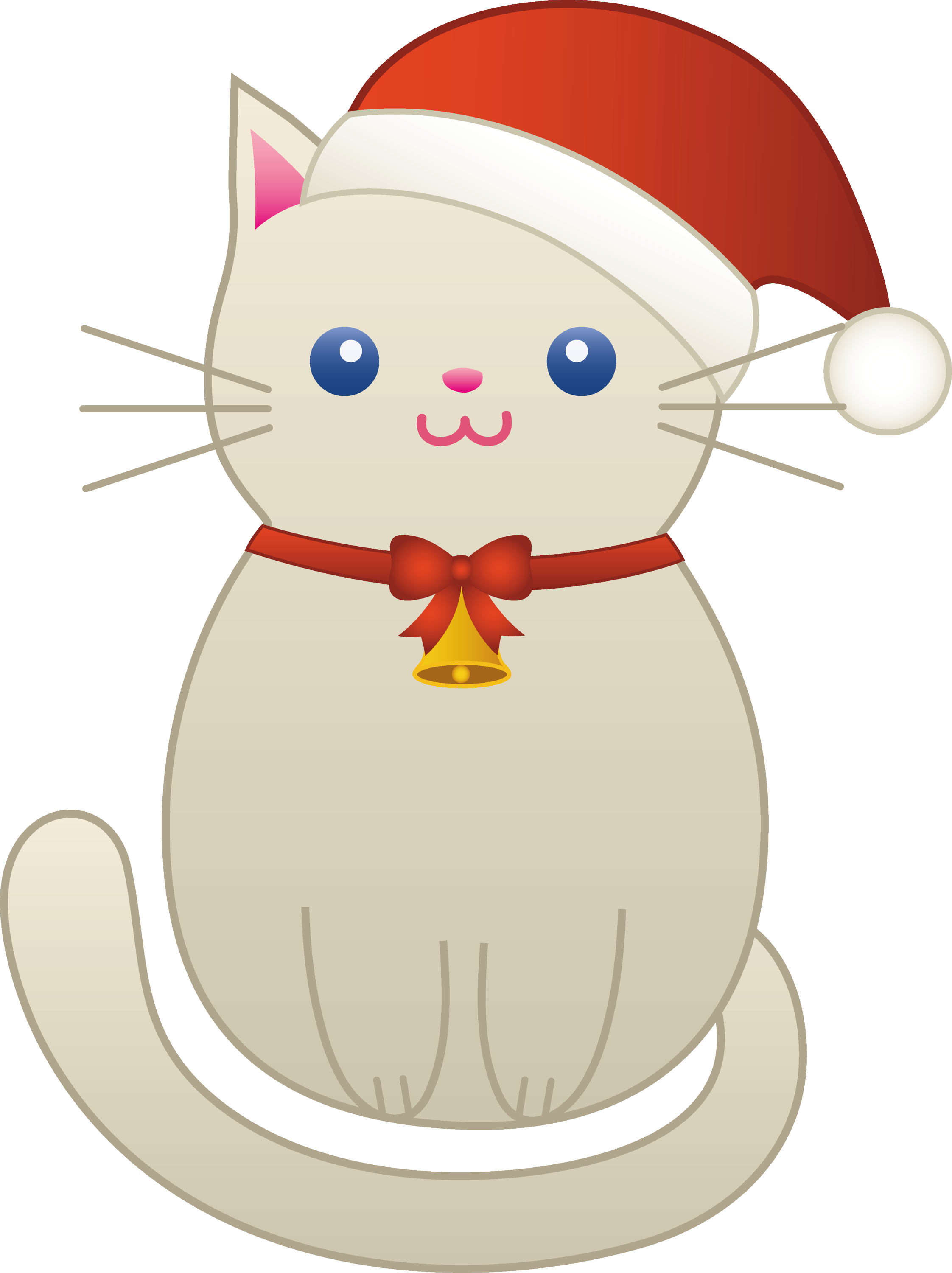Christmas Kitty Cat - Free Clip Art
