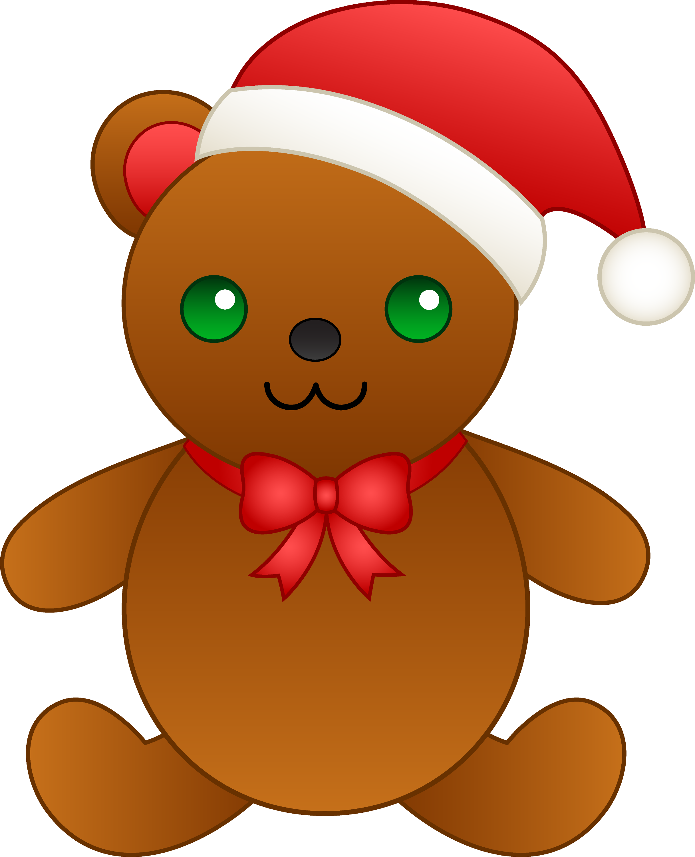 christmas teddy bear clip art free - photo #3