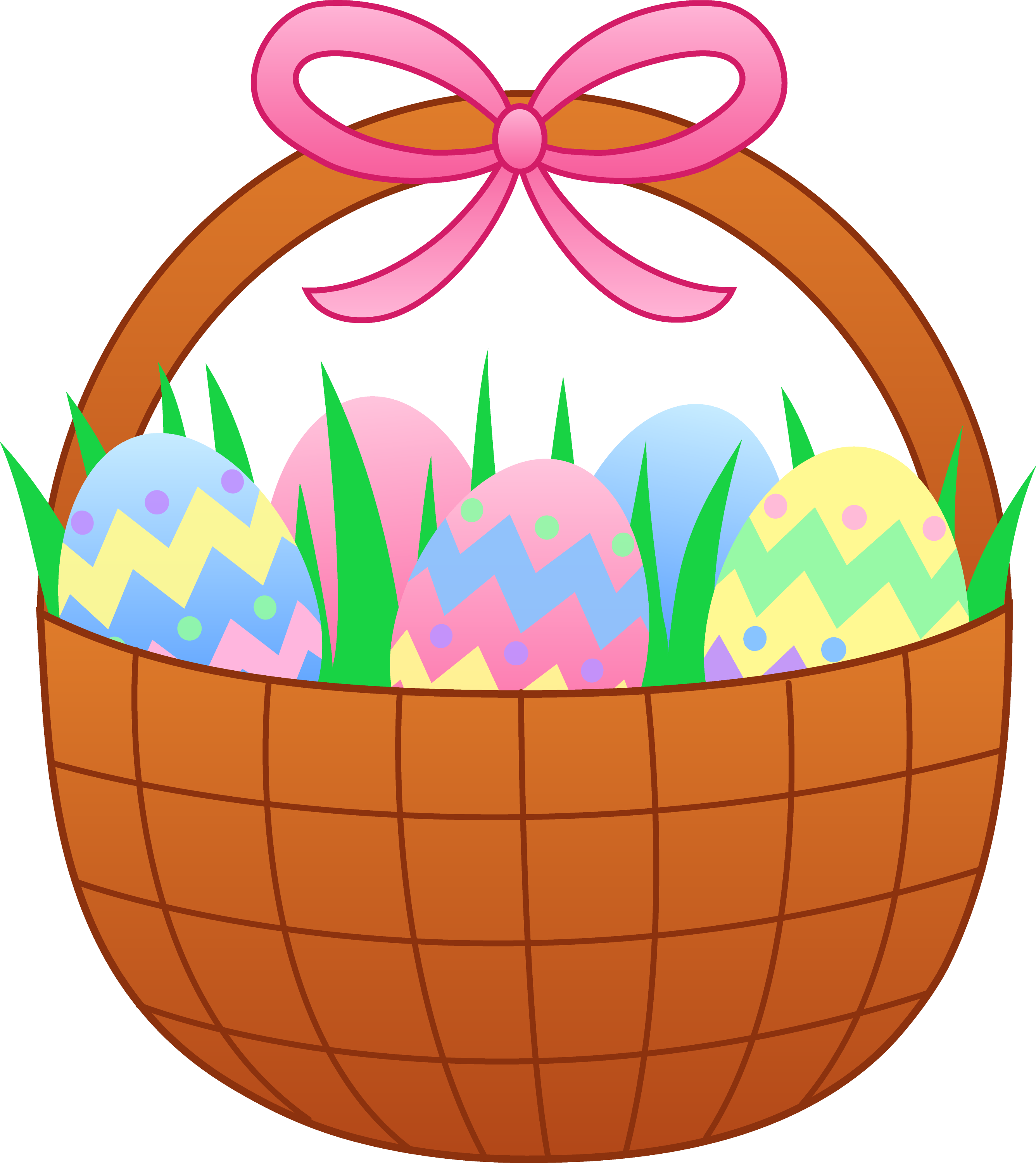 free clipart easter basket with eggs - photo #6