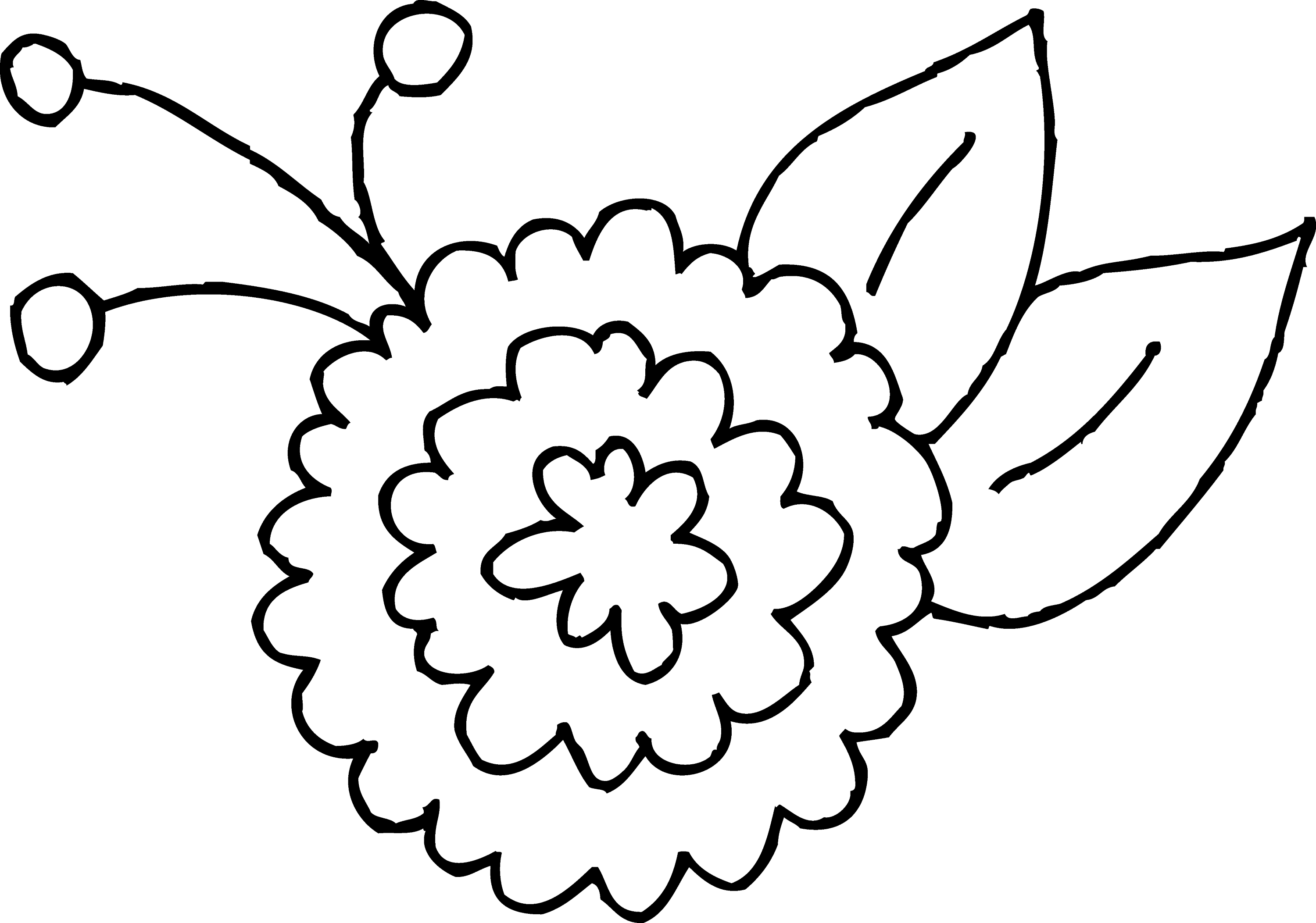 Cute Spring Flower Coloring Page 2 - Free Clip Art
