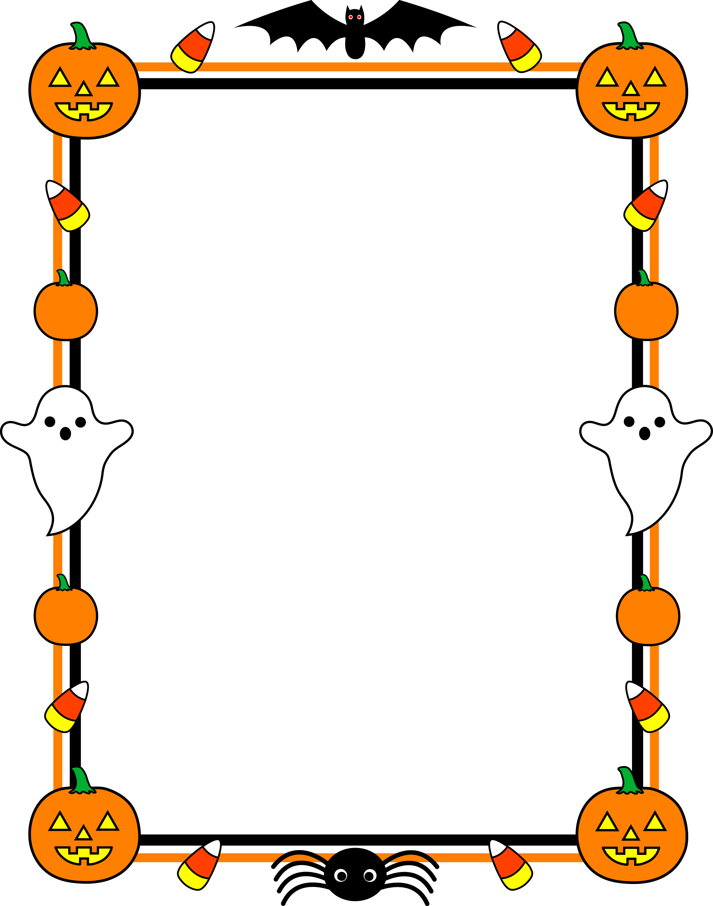 Cute Halloween Border Frame Free Clip Art