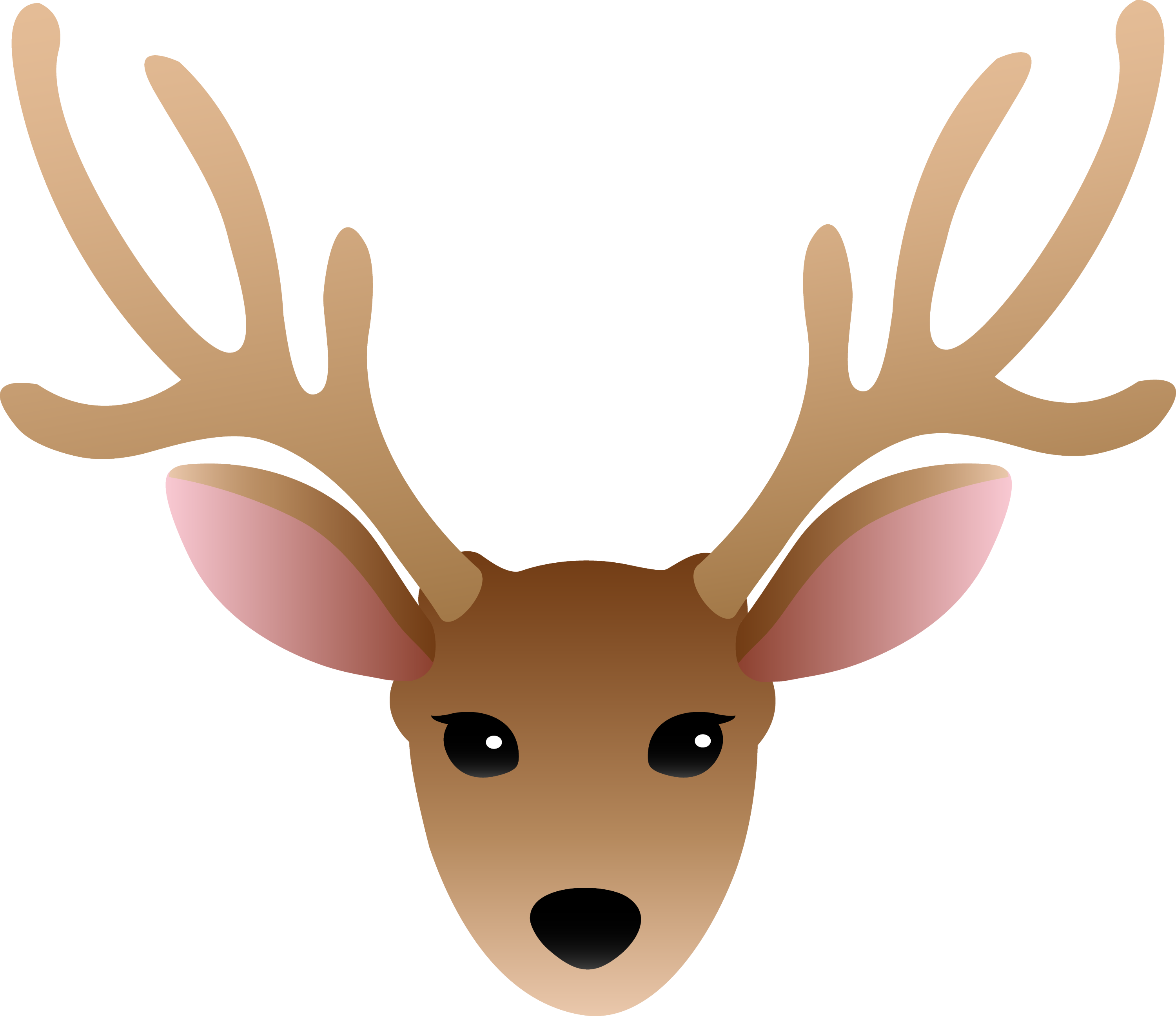 free clip art deer head - photo #37