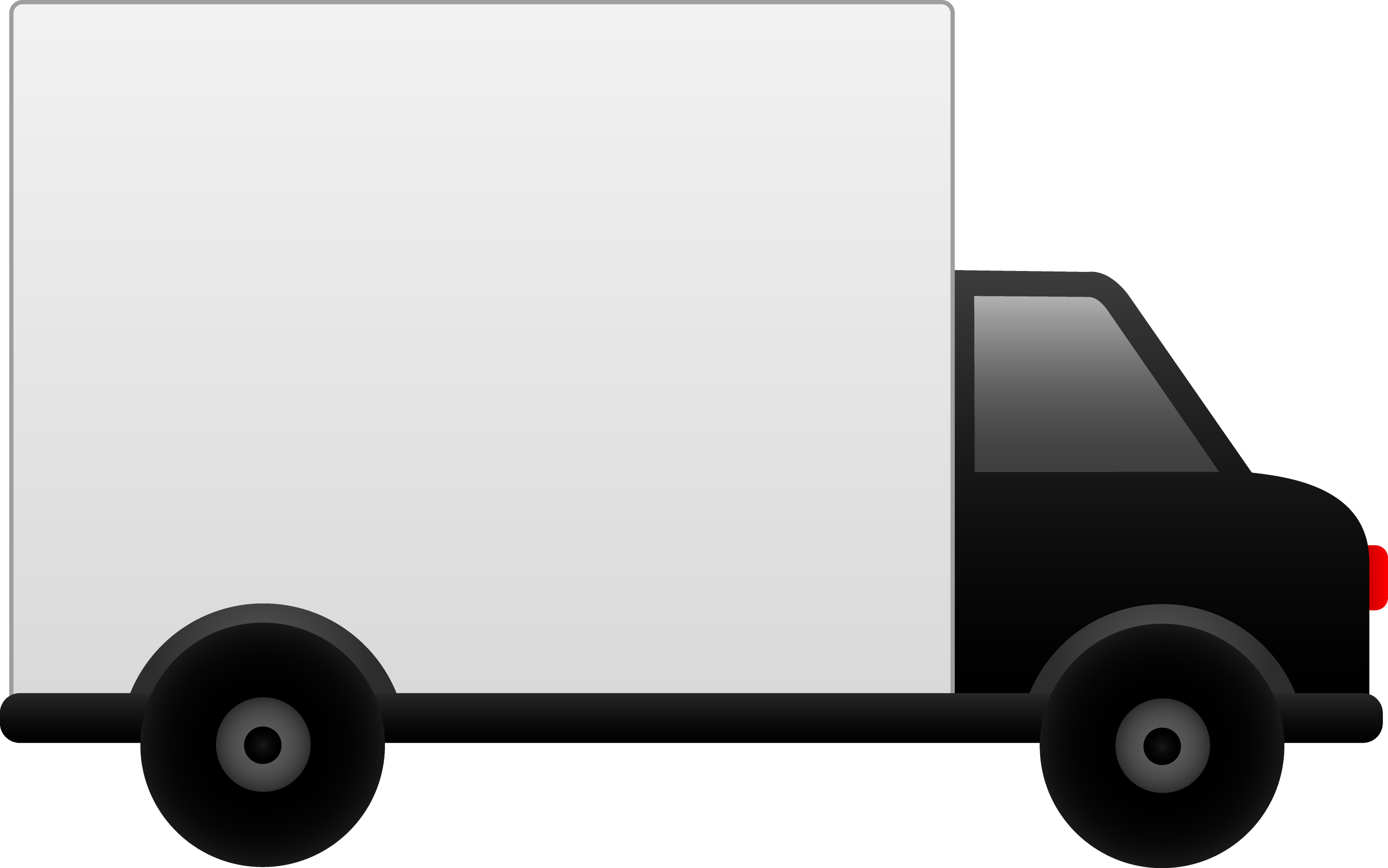 White Delivery Truck - Free Clip Art