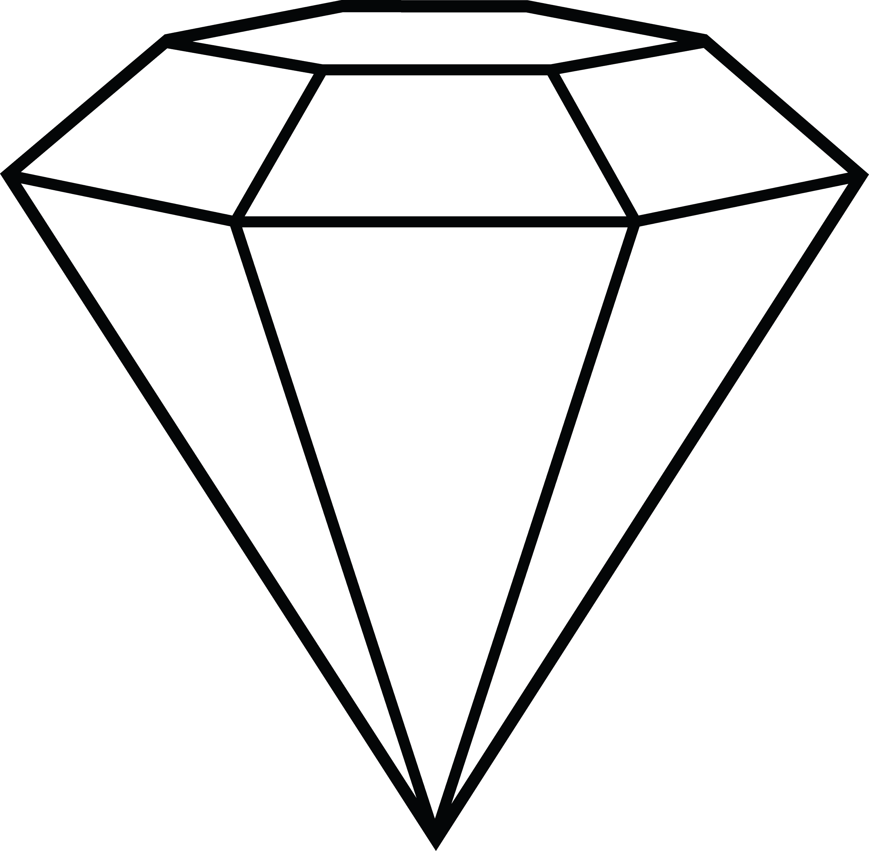 Diamond Line Art Free Clip Art