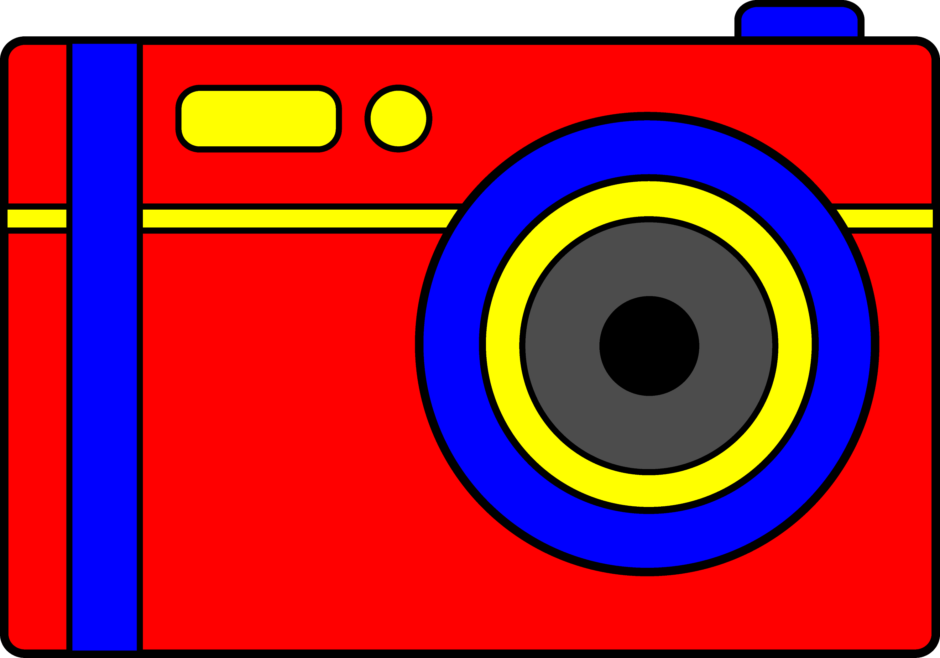 Simple Red Digital Camera Free Clip Art