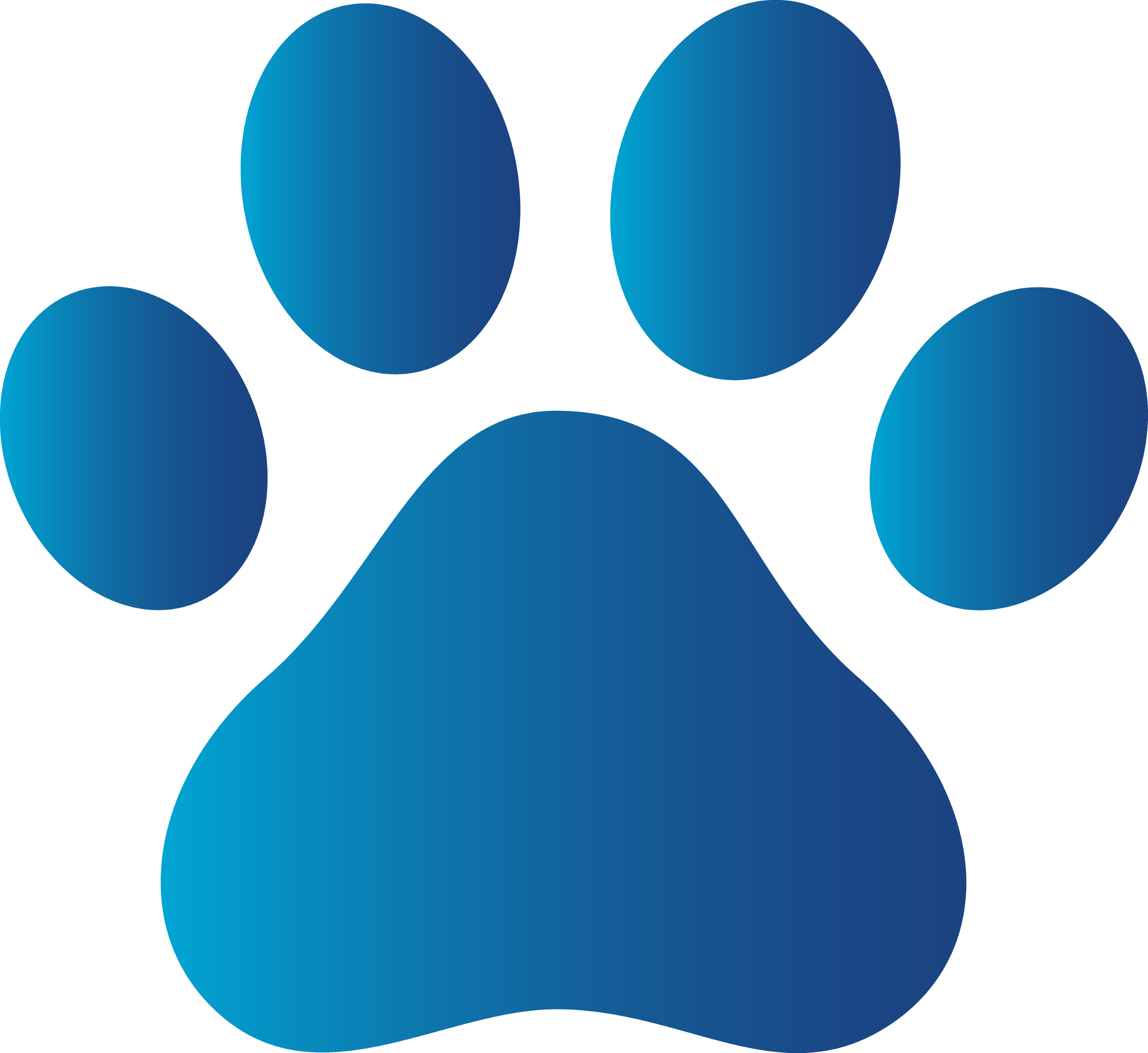 Blue Dog Paw Print Free Clip Art