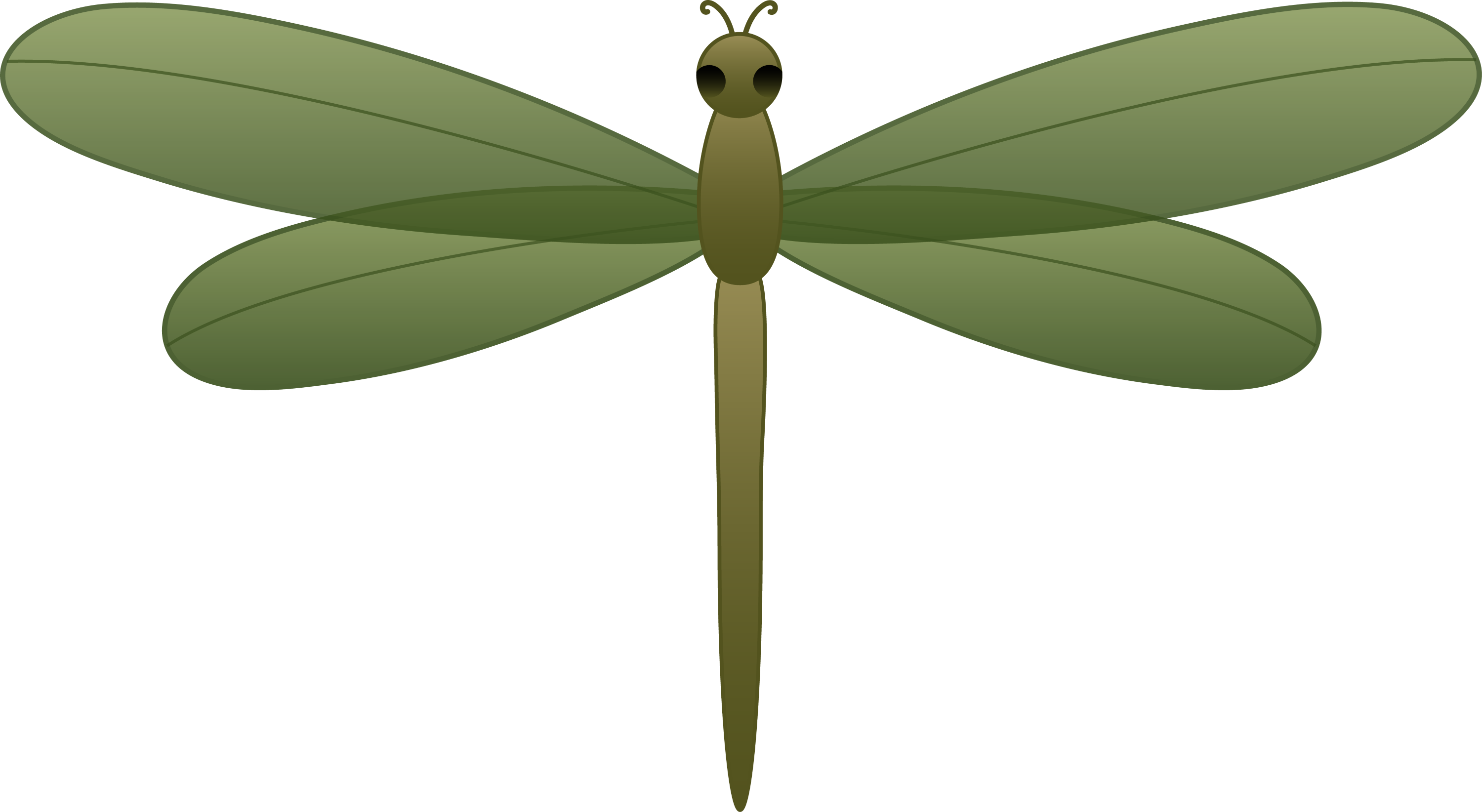 Green Dragonfly - Free Clip Art