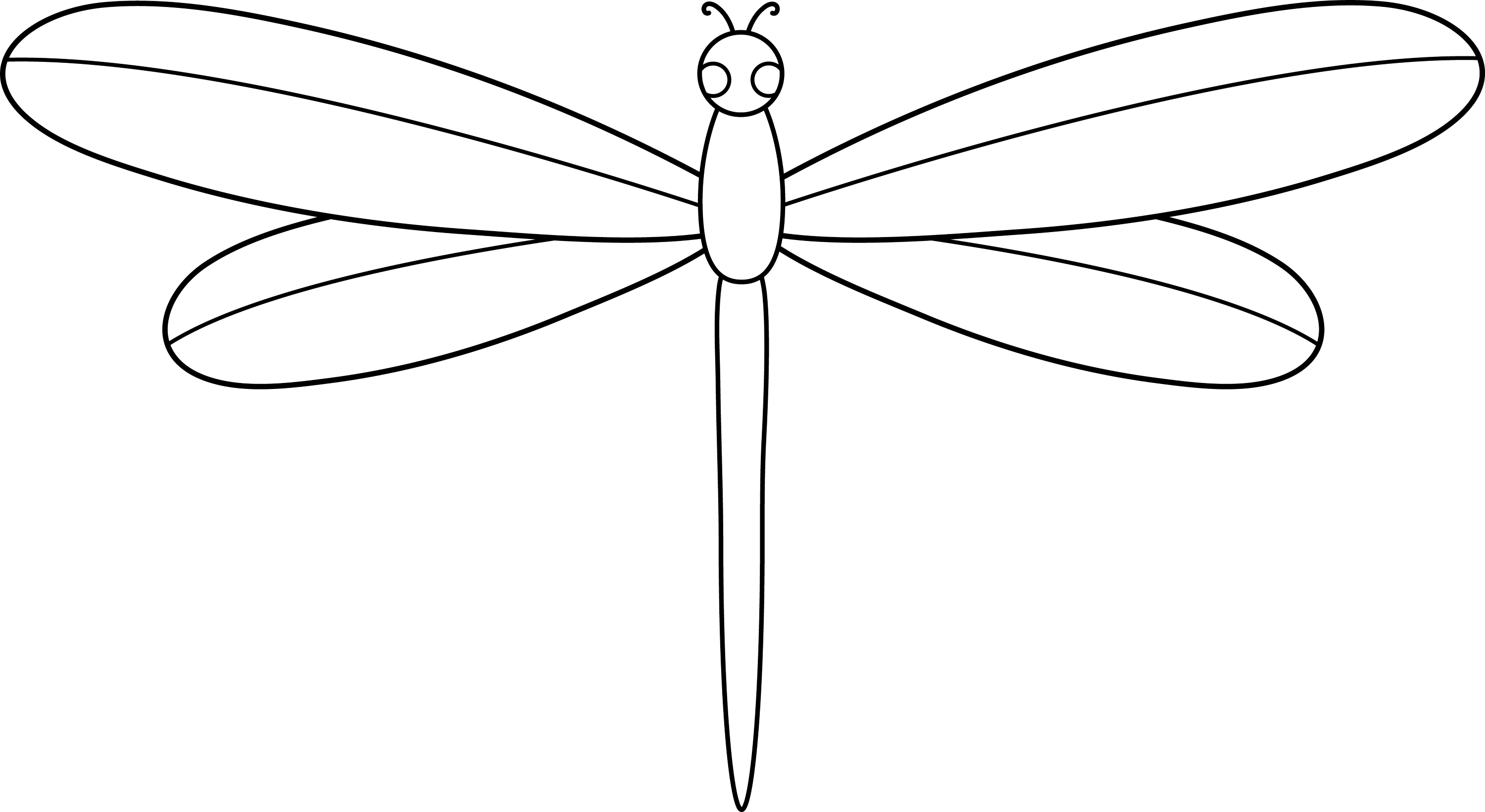 Dragonfly Line Art Free Clip Art