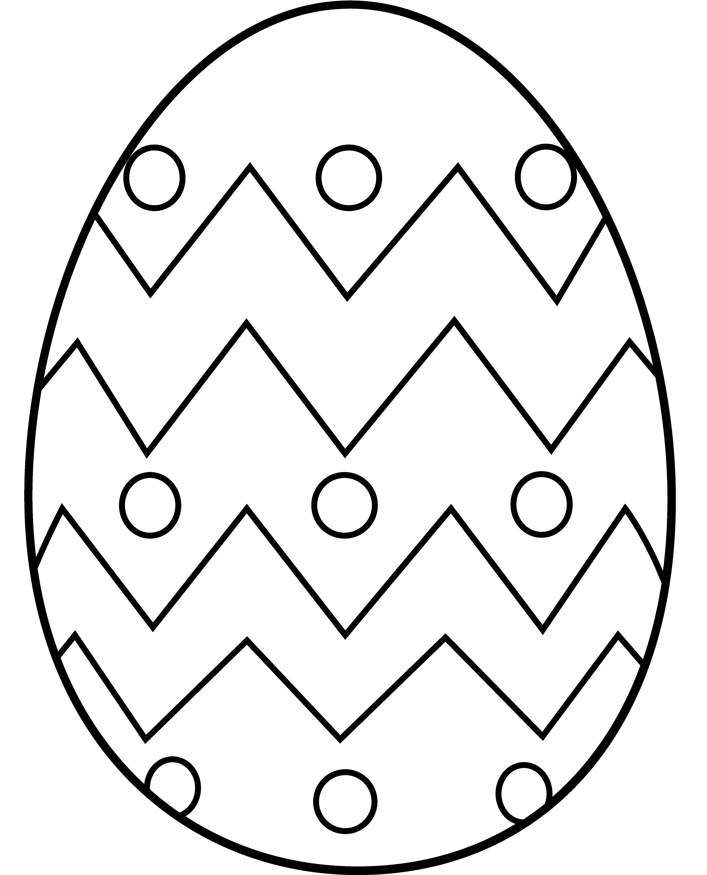 Easter Egg Coloring Page - Free Clip Art