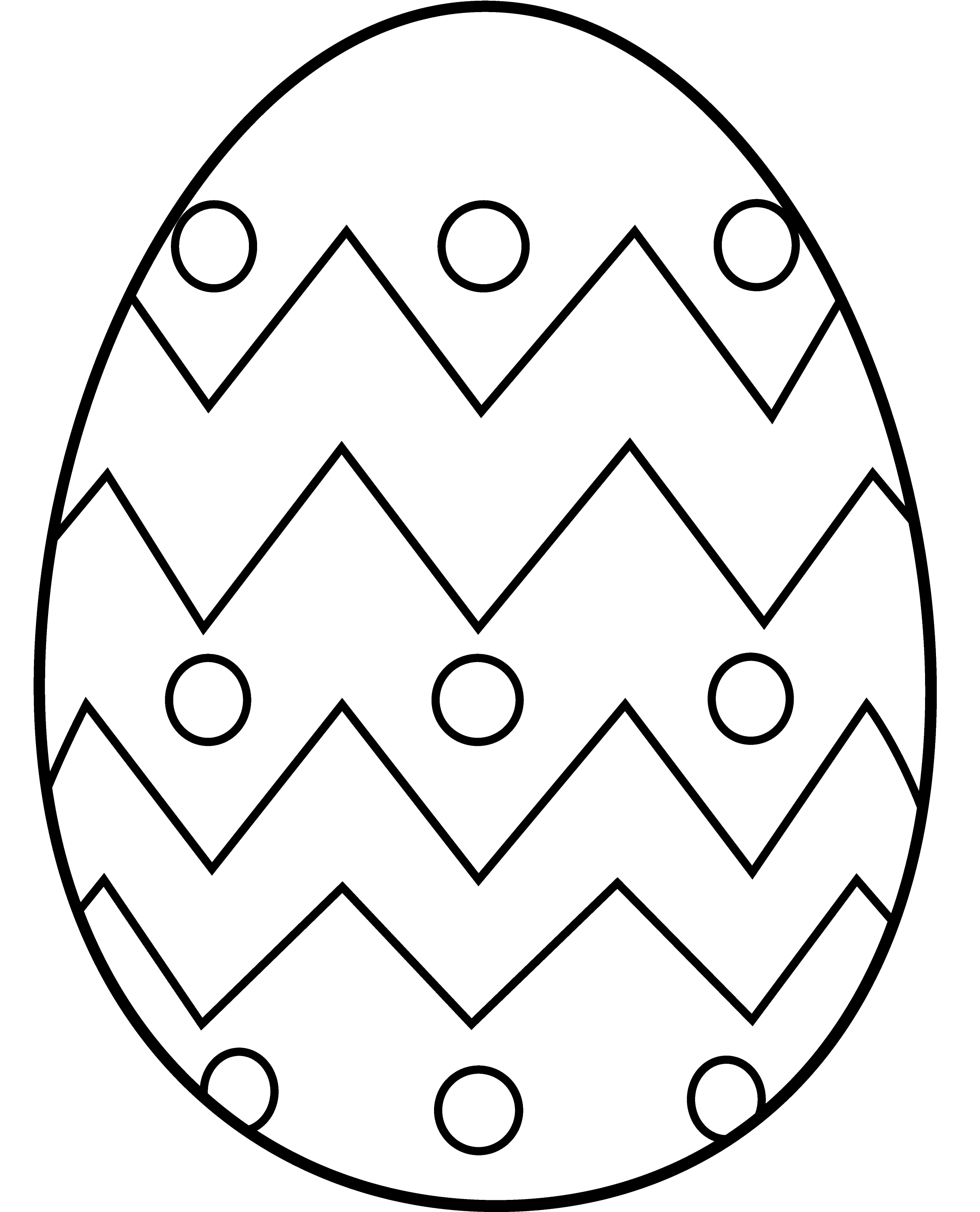 Easter Egg Coloring Page Free Clip Art