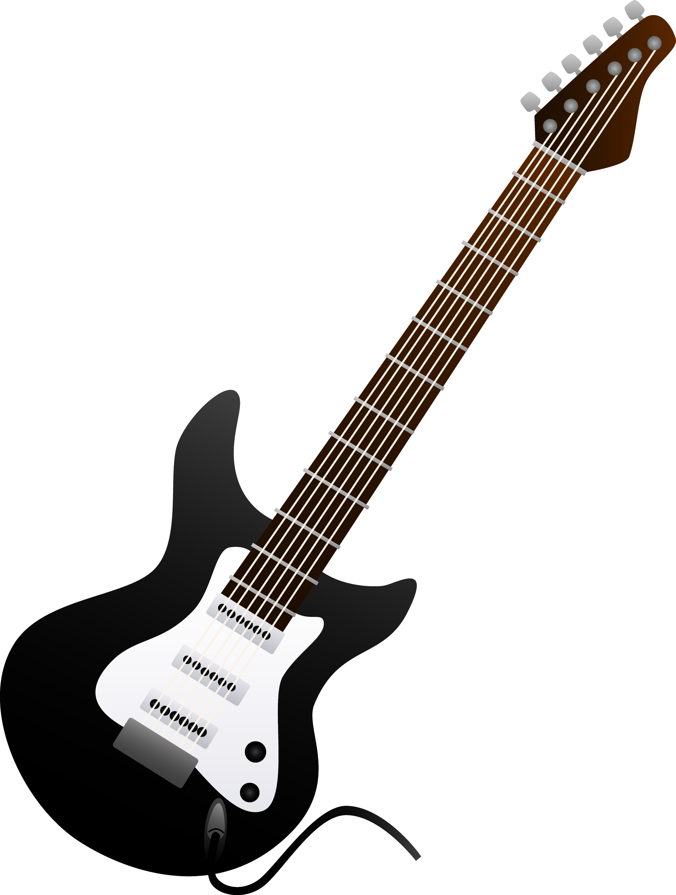 free guitar clipart black and white - photo #29