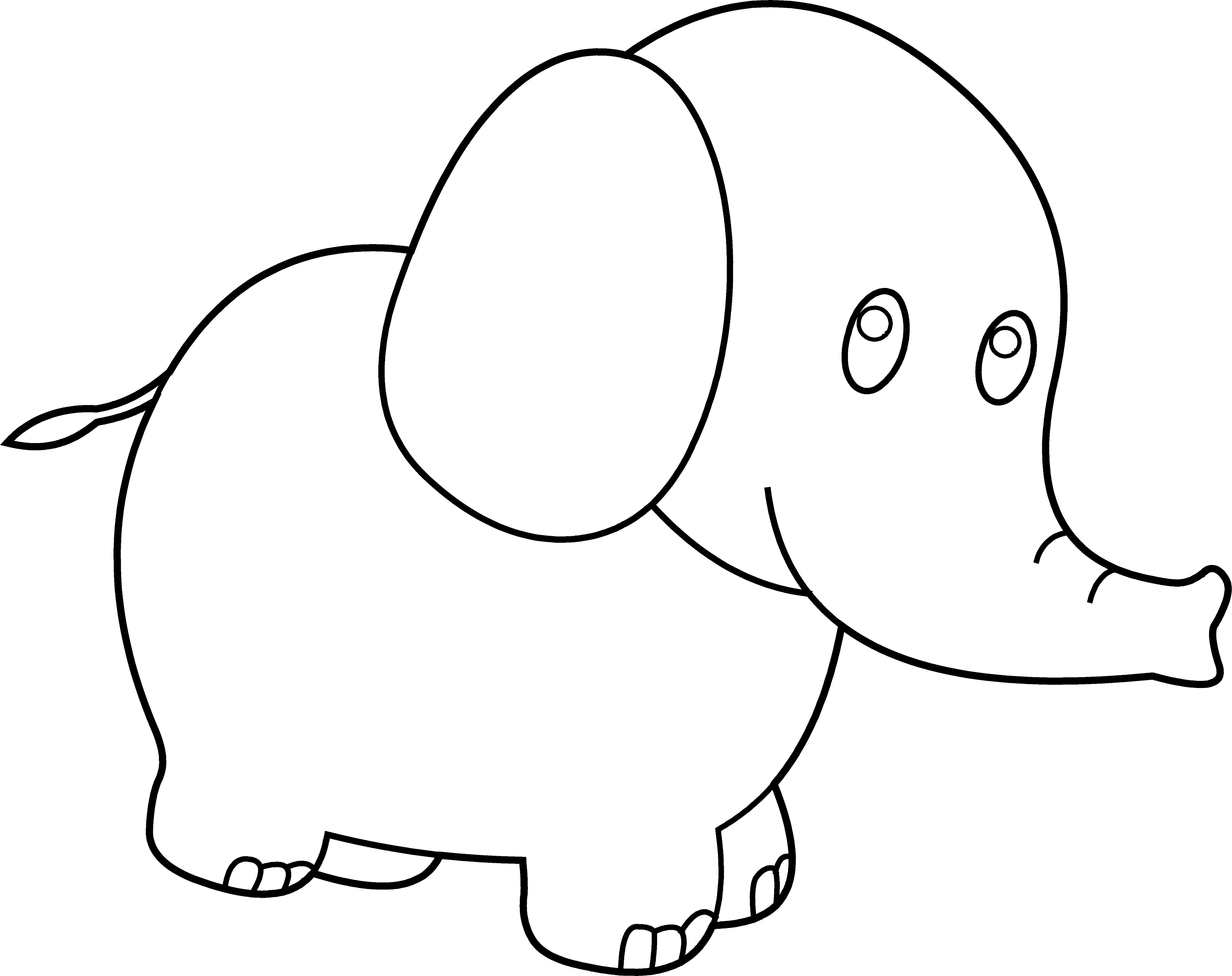free clipart elephant outline - photo #37