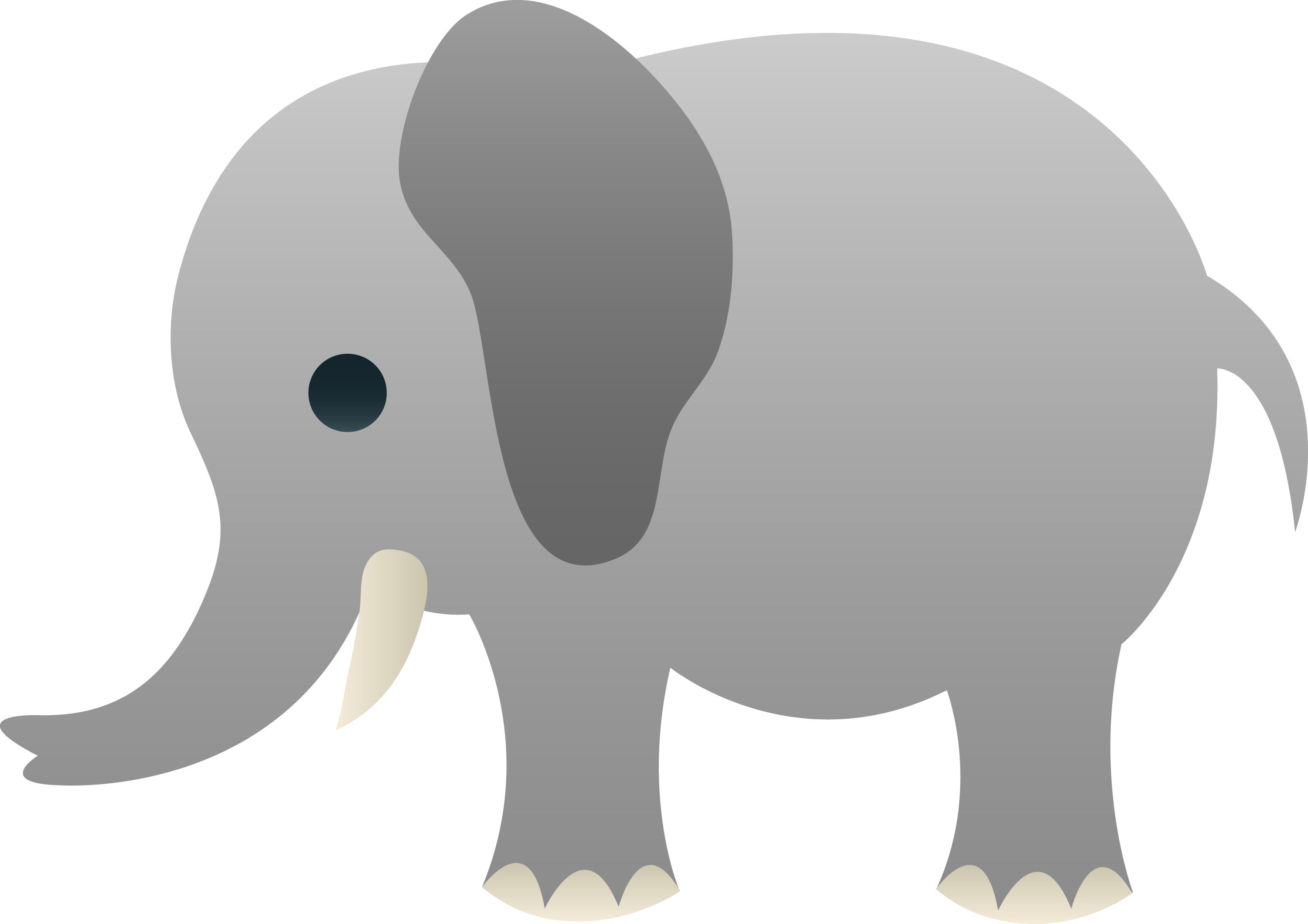 Little Gray Elephant Clip Art - Free Clip Art
