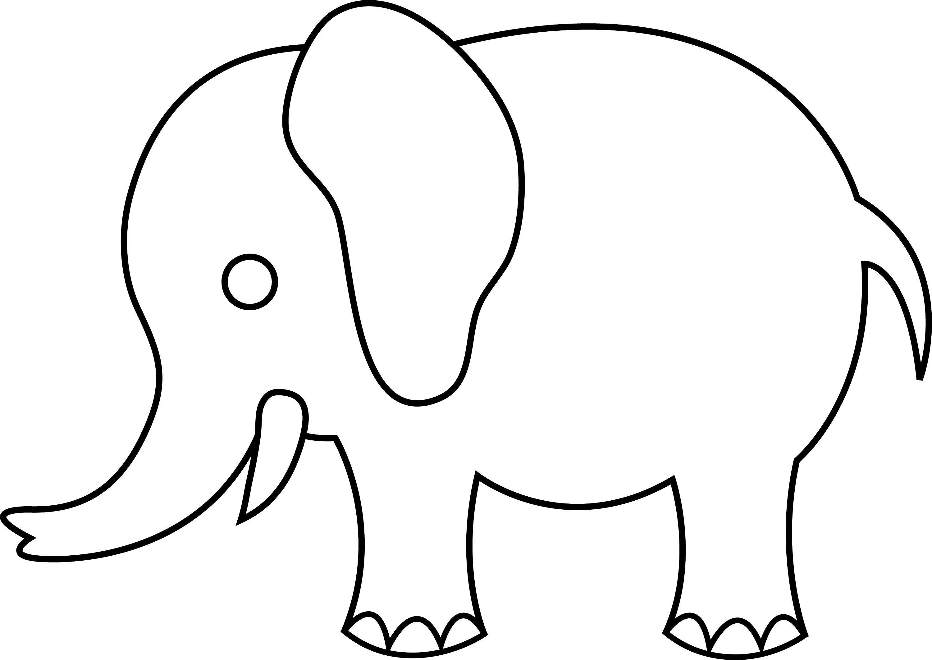 free clipart elephant outline - photo #5