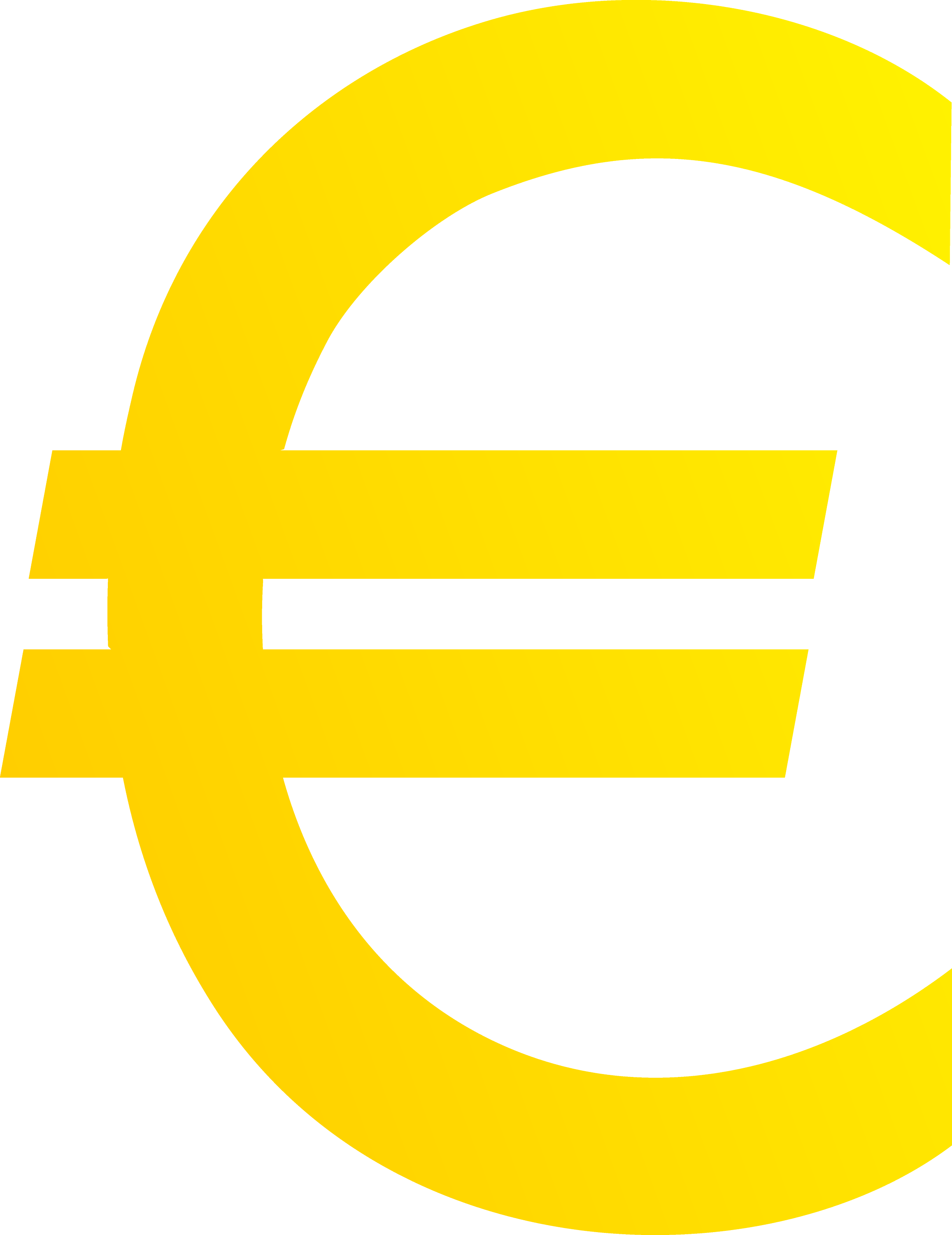 Golden Euro Currency Symbol Free Clip Art